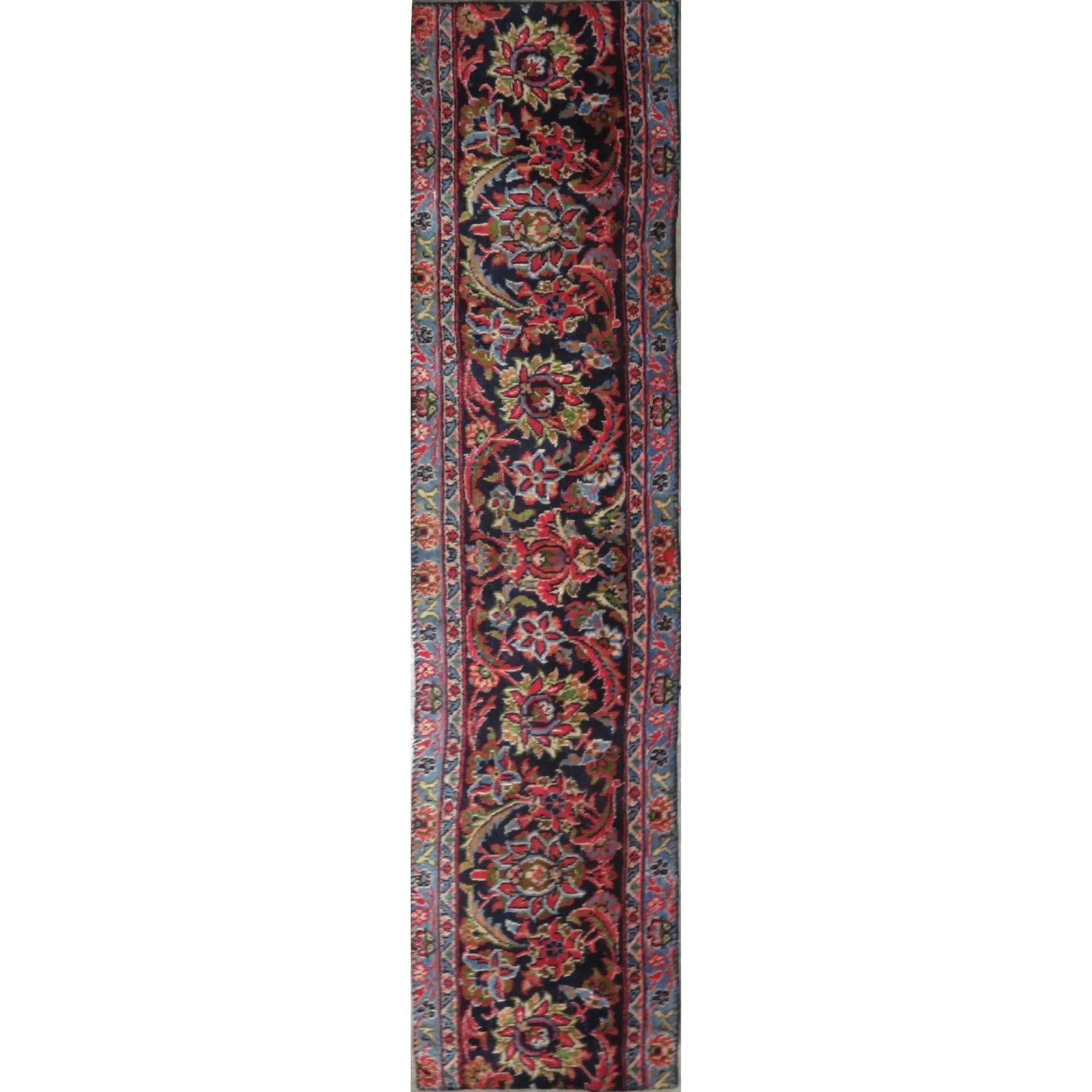 One Of The Kind Hand-Knotted Persian Wool Rug _ Luxurious Vintage Design, 6'0" x 1'0", Artisan: Hand-Knotted Persian Wool Rug _ Luxurious Vintage Design, 6'0" x 1'0", Artisan Crafted, Authentic hand-knotted traditional antique vintage Persian rugs, in excellent vintage condition with over 60 yea