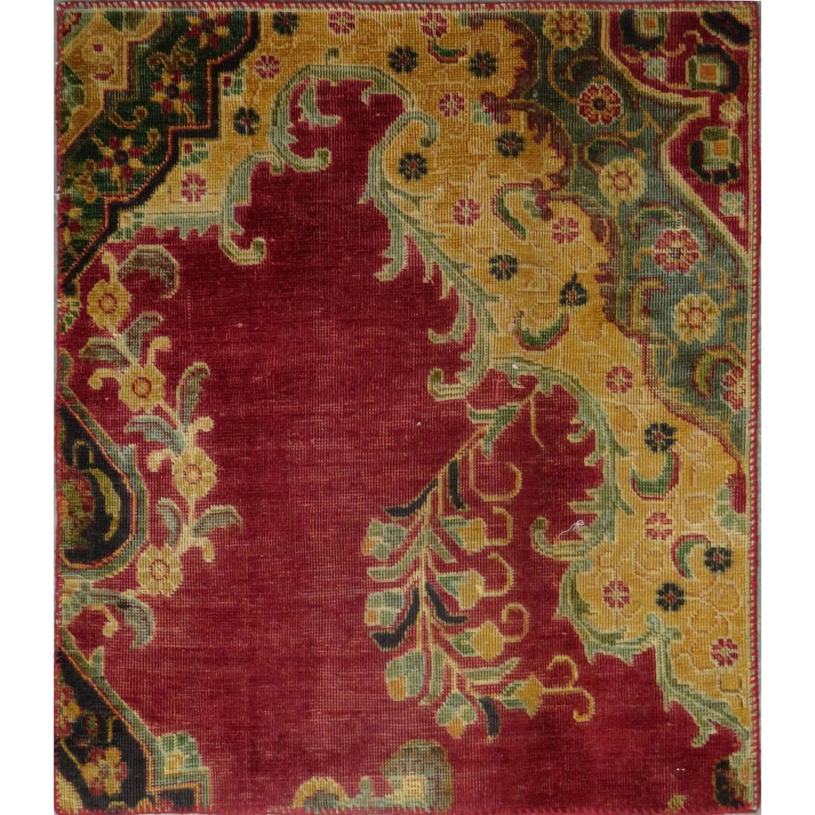 One Of The Kind Hand-Knotted Persian Wool Rug _ Luxurious Vintage Design, 3'0" x 2', Artisan Crafted: Hand-Knotted Persian Wool Rug _ Luxurious Vintage Design, 3'0" x 2', Artisan Crafted, Authentic hand-knotted traditional antique vintage Persian rugs, in excellent vintage condition with over 60 years
