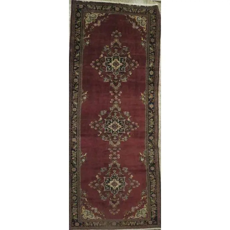 One Of The Kind Hand-Knotted Persian Wool Rug _ Luxurious Vintage Design, 12'7" x 10'2", Artisan: Hand-Knotted Persian Wool Rug _ Luxurious Vintage Design, 12'7" x 10'2", Artisan Crafted, Authentic hand-knotted traditional antique vintage Persian rugs, in excellent vintage condition with over 60 y