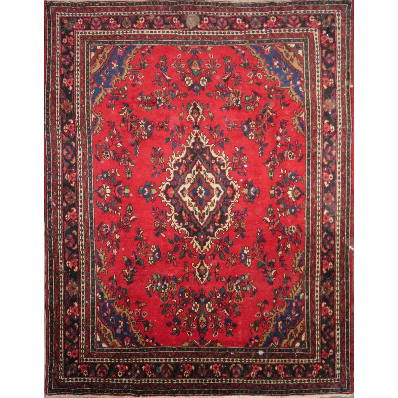 One Of The Kind Hand-Knotted Persian Wool Rug _ Luxurious Vintage Design, 10'6" x 8'1", Artisan (1 of 1)