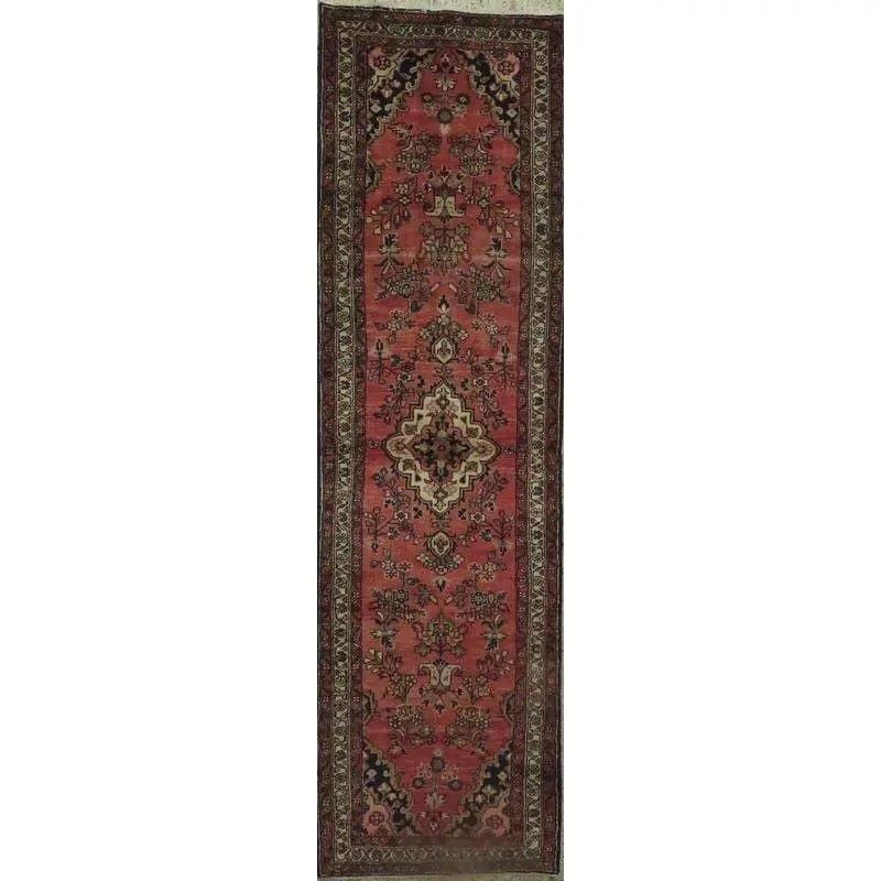 One Of The Kind Hand-Knotted Persian Wool Rug _ Luxurious Vintage Design, 10'5" x 2'6", Artisan: Hand-Knotted Persian Wool Rug _ Luxurious Vintage Design, 10'5" x 2'6", Artisan Crafted, Authentic hand-knotted traditional antique vintage Persian rugs, in excellent vintage condition with over 60 ye