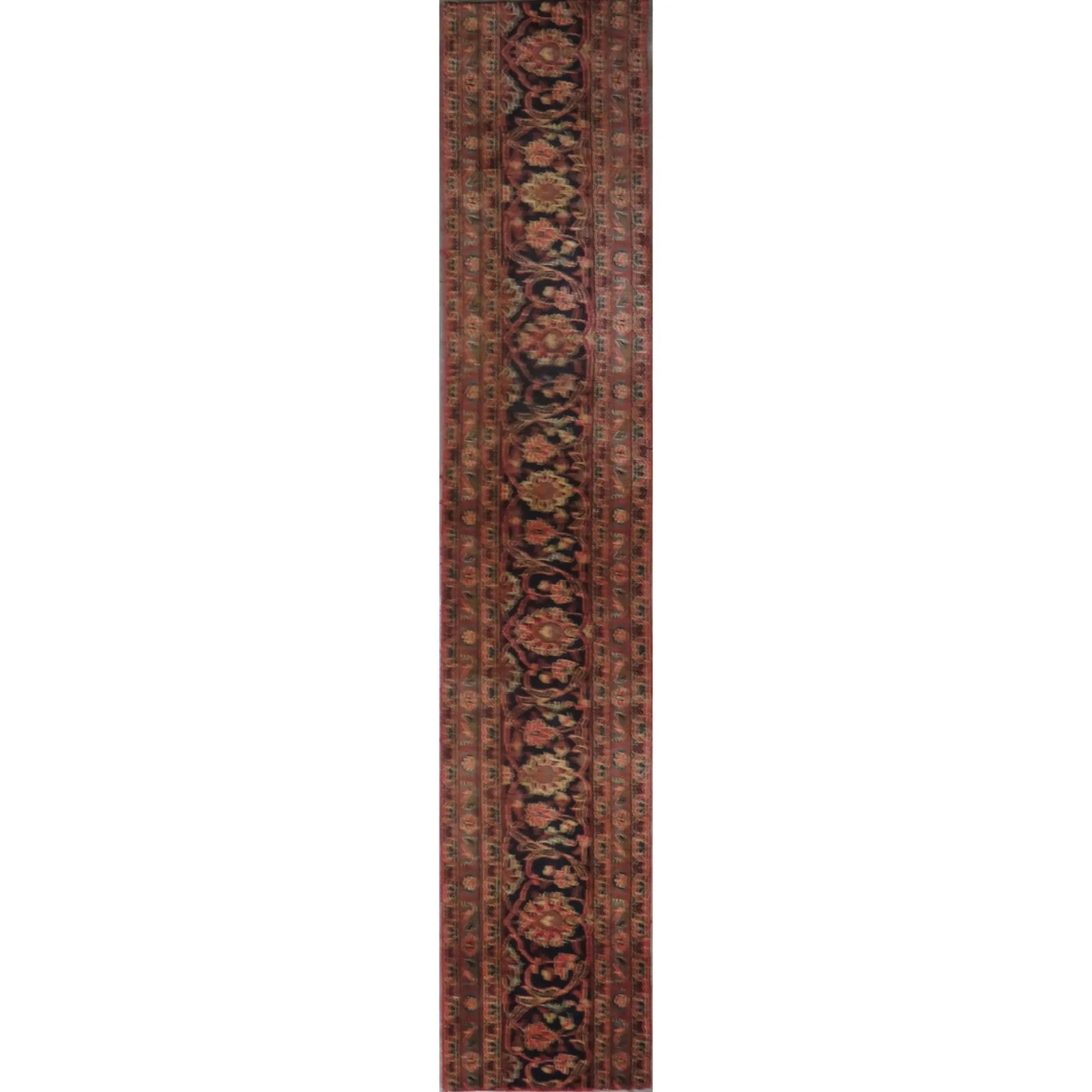 One Of The Kind Hand-Knotted Persian Wool Rug _ Luxurious Vintage Design, 8'0" x 1'0", Artisan: Hand-Knotted Persian Wool Rug _ Luxurious Vintage Design, 8'0" x 1'0", Artisan Crafted, Authentic hand-knotted traditional antique vintage Persian rugs, in excellent vintage condition with over 60 yea