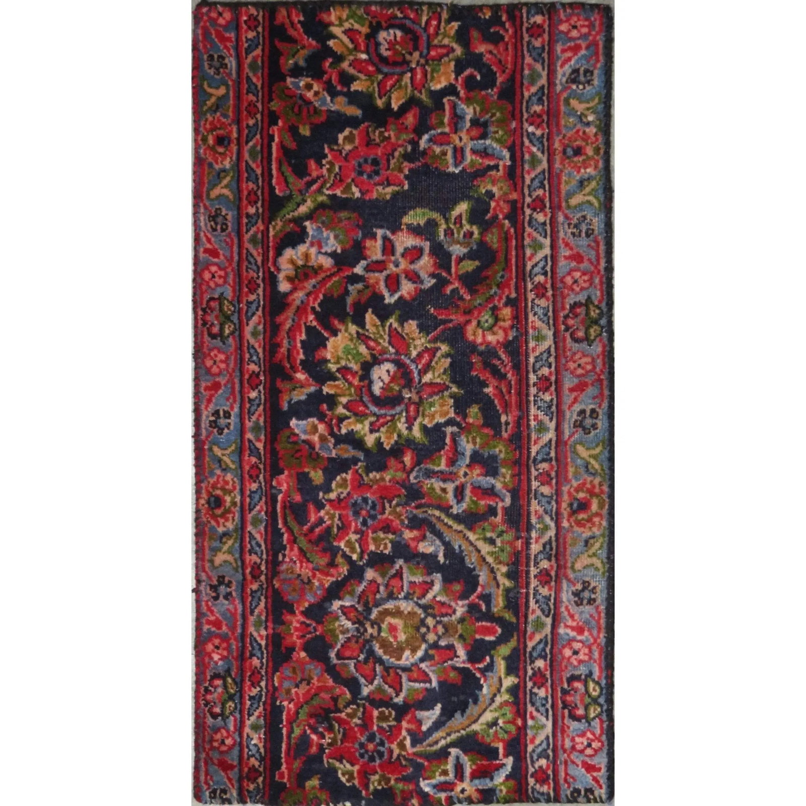 One Of The Kind Hand-Knotted Persian Wool Rug _ Luxurious Vintage Design, 2'0" x 1'0", Artisan (1 of 1)