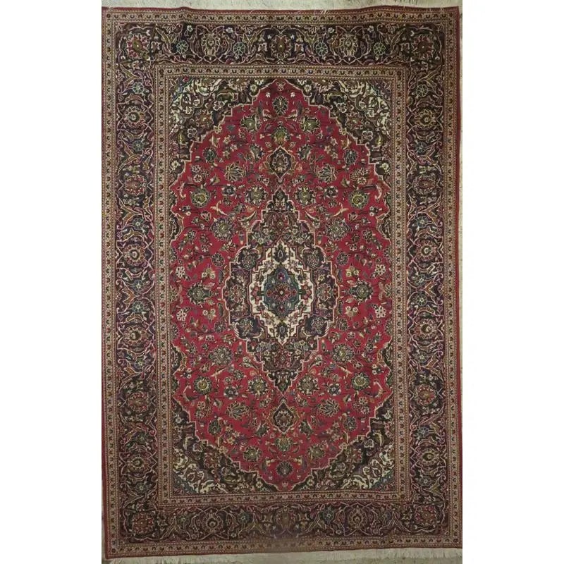 One Of The Kind Hand-Knotted Persian Wool Rug _ Luxurious Vintage Design, 11'5" X 8'3", Artisan: Hand-Knotted Persian Wool Rug _ Luxurious Vintage Design, 11'5" X 8'3", Artisan Crafted, Authentic hand-knotted traditional antique vintage Persian rugs, in excellent vintage condition with over 60 ye