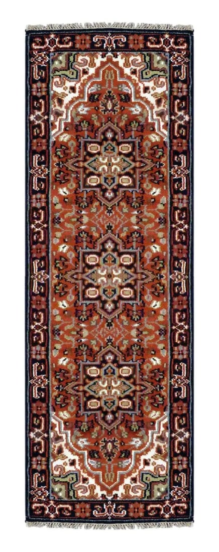 One Of The Kind Hand-Knotted Persian Wool Rug _ Luxurious Vintage Design, 8'9" x 2'7", Artisan: Hand-Knotted Persian Wool Rug _ Luxurious Vintage Design, 8'9" x 2'7", Artisan Crafted, Authentic hand-knotted traditional antique vintage Persian rugs, in excellent vintage condition with over 60 yea