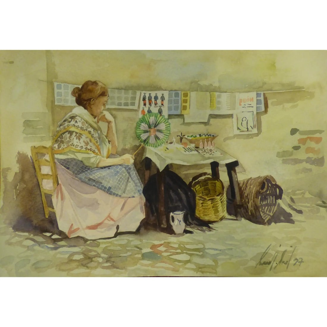 Spanish Watercolor Painting Said Ramil Canvas Ready To Hang For Home Wall Art Decoration 13" X 9": ABCP-220 Spanish Watercolor Painting Said Ramil Canvas Ready to Hang for Home Wall Art Decoration.We only professionally do hand-paint Watercolor Painting, can manage all kinds of style, like portrait