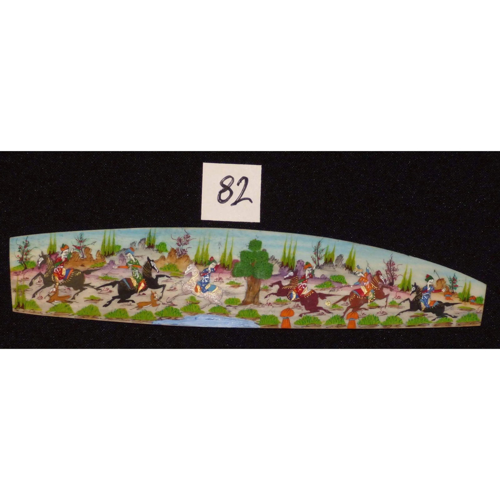 Persian Wall Art Miniature On Bone Painting Fine Art Handmade Ready For Home Decoration 9" X 2": ABCPM0235 Persian wall art miniature on bone painting fine art Handmade Ready for Home Decoration. We only professionally do hand-paint canvas Bone painting, can manage all kinds of style, like portra