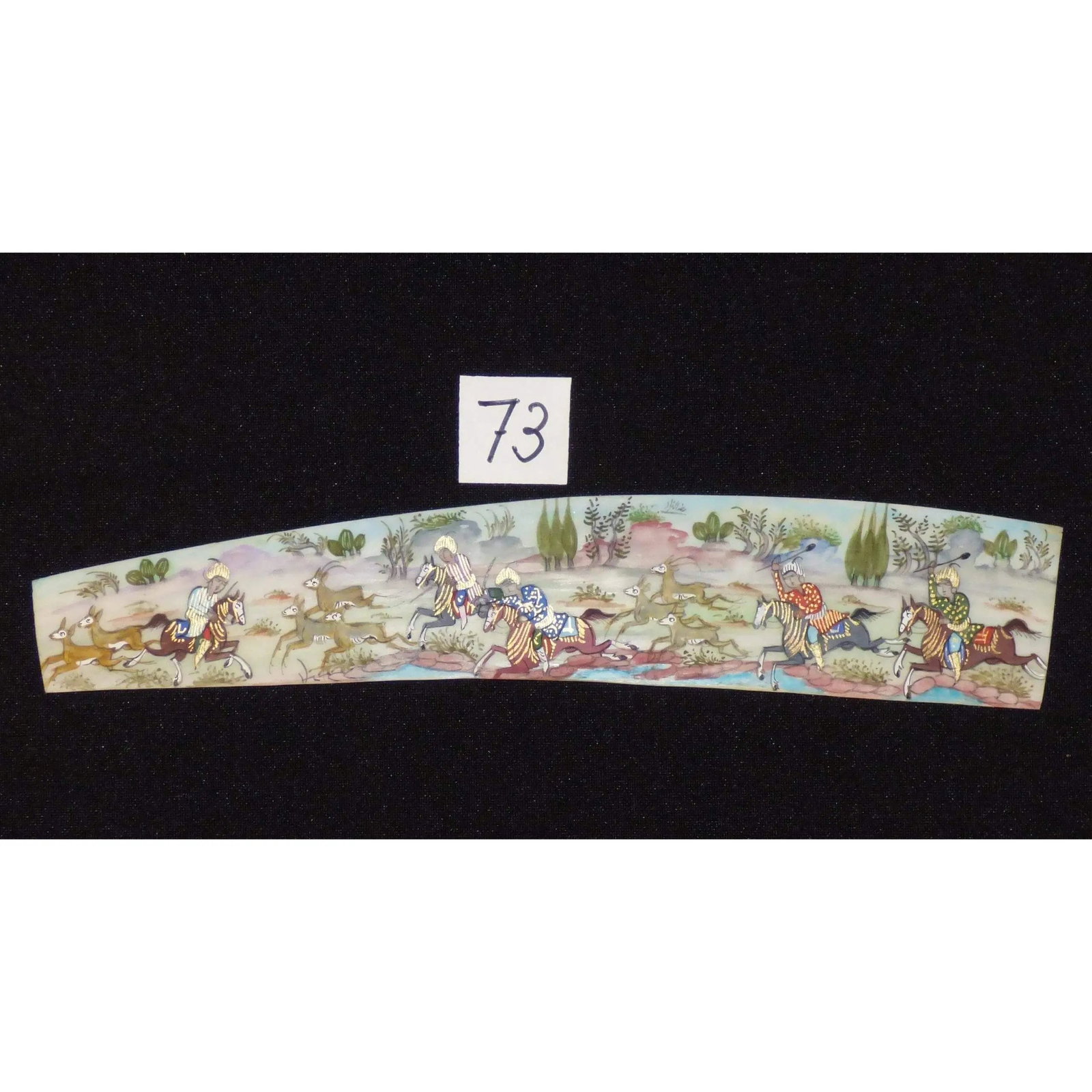 Persian Wall Art Miniature On Bone Painting Fine Art Handmade Ready For Home Decoration 9" X 2": ABCPM0226 Persian wall art miniature on bone painting fine art Handmade Ready for Home Decoration. We only professionally do hand-paint canvas Bone painting, can manage all kinds of style, like portra