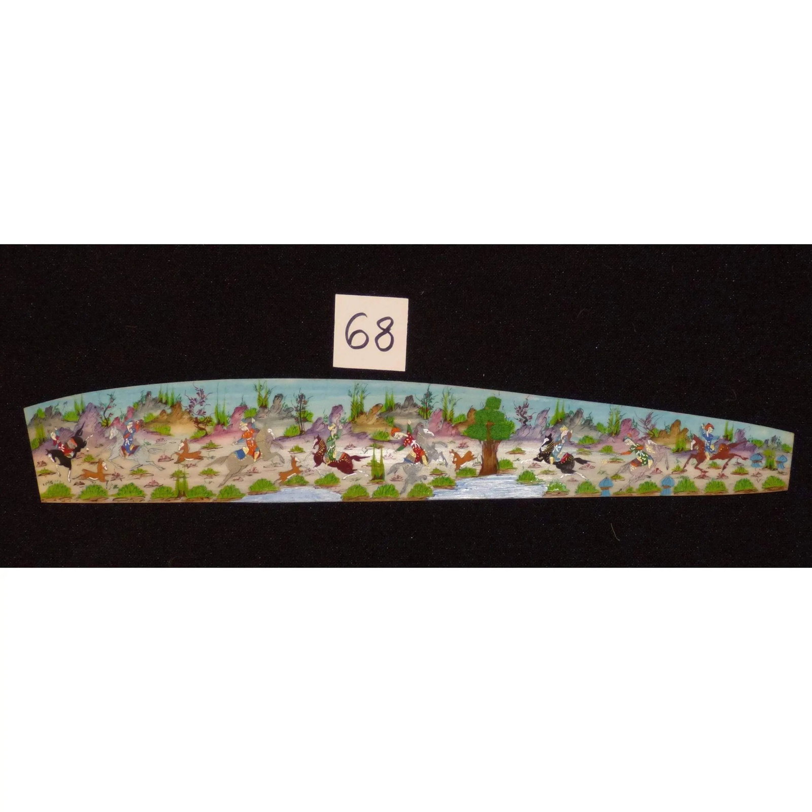 Persian Wall Art Miniature On Bone Painting Fine Art Handmade Ready For Home Decoration 9" X 2": ABCPM0221 Persian wall art miniature on bone painting fine art Handmade Ready for Home Decoration. We only professionally do hand-paint canvas Bone painting, can manage all kinds of style, like portra