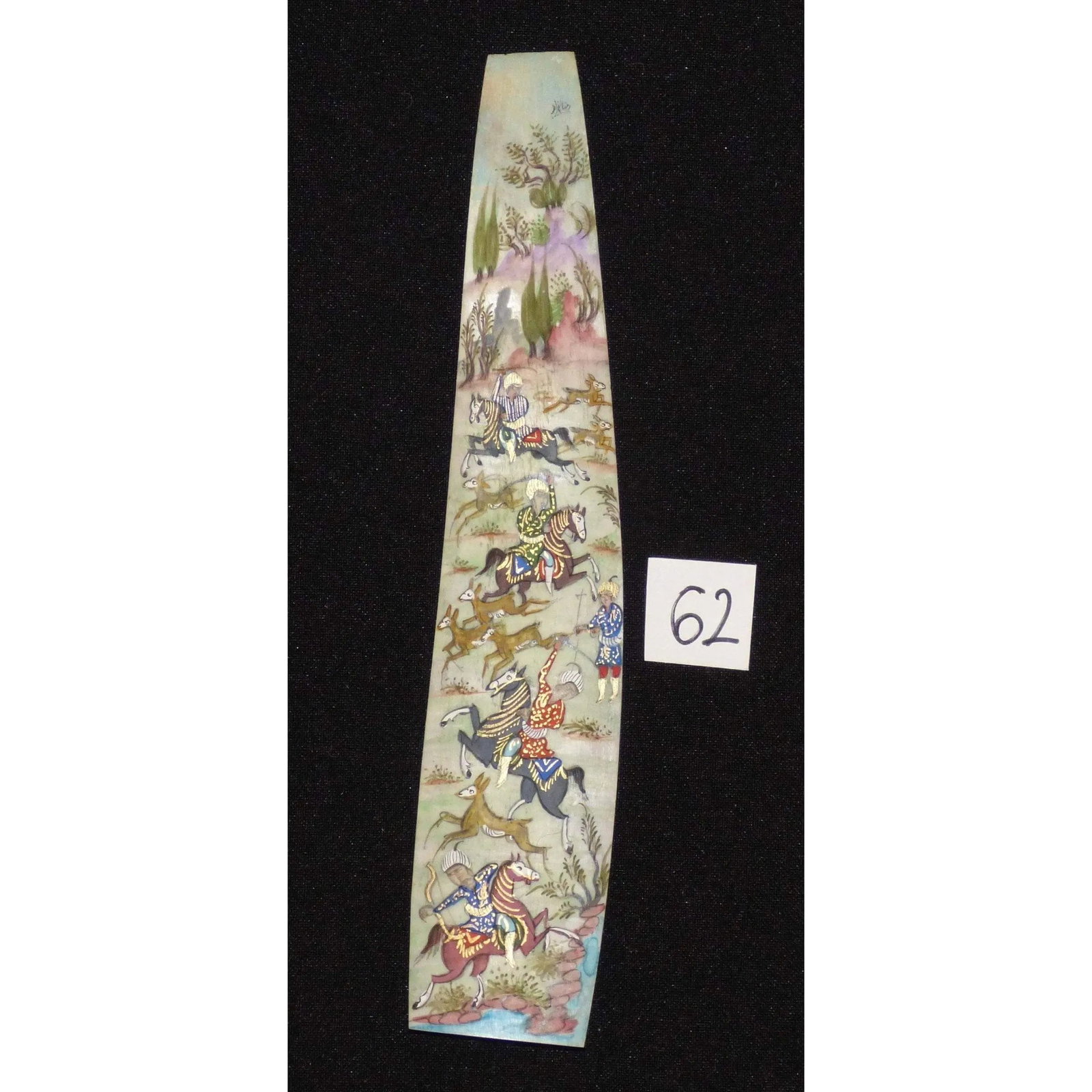 Persian Wall Art Miniature On Bone Painting Fine Art Handmade Ready For Home Decoration 9" X 2": ABCPM0215 Persian wall art miniature on bone painting fine art Handmade Ready for Home Decoration. We only professionally do hand-paint canvas Bone painting, can manage all kinds of style, like portra