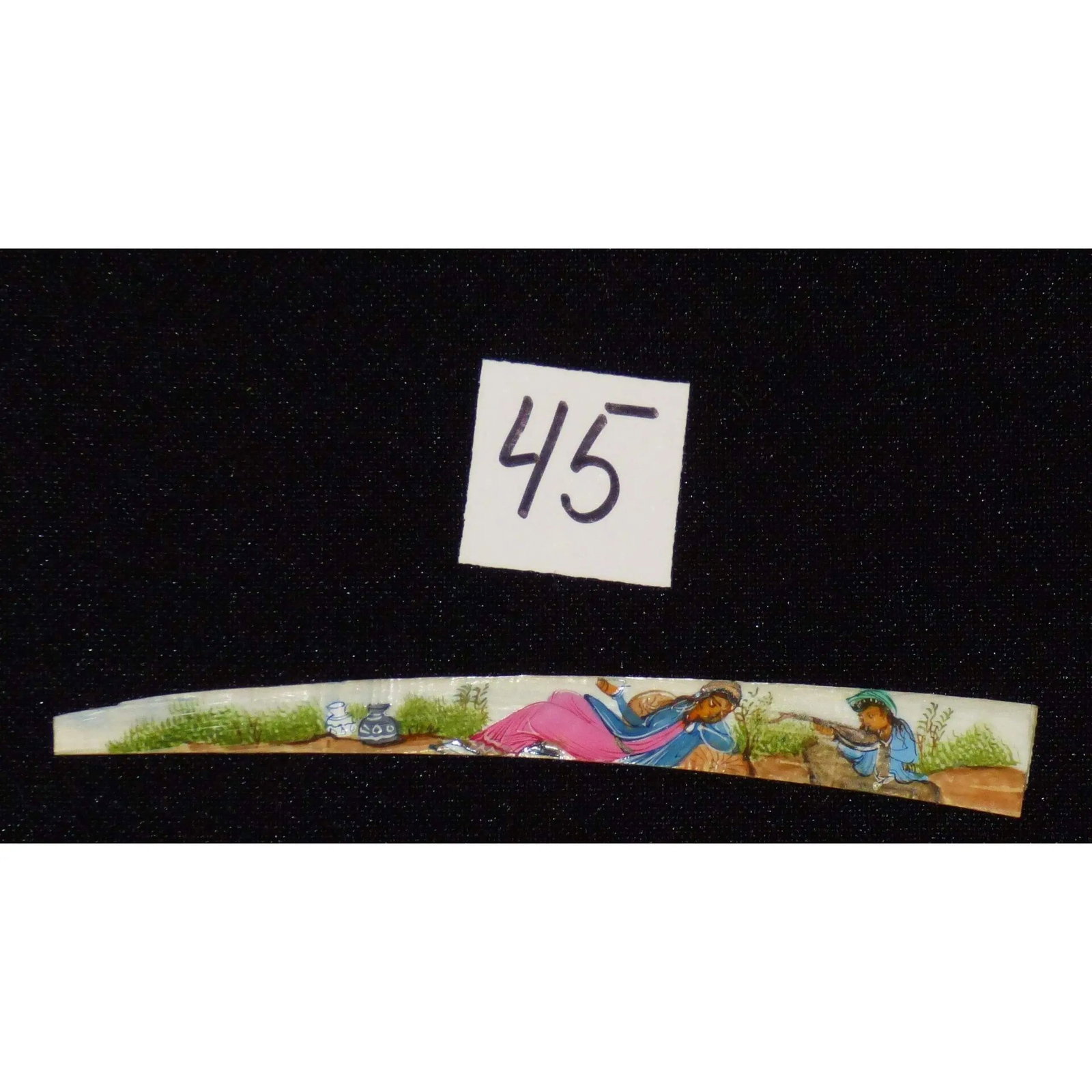 Persian Wall Art Miniature On Bone Painting Fine Art Handmade Ready For Home Decoration 9" X 2": ABCPM0198 Persian wall art miniature on bone painting fine art Handmade Ready for Home Decoration. We only professionally do hand-paint canvas Bone painting, can manage all kinds of style, like portra