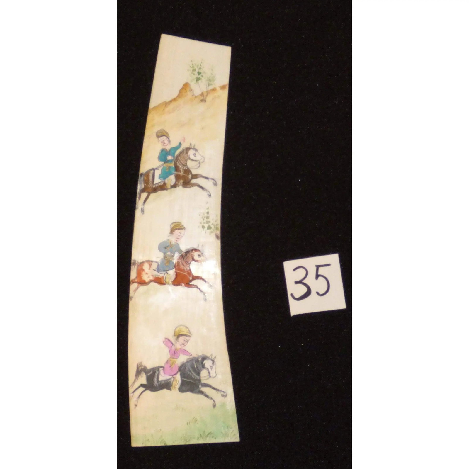 Persian Wall Art Miniature On Bone Painting Fine Art Handmade Ready For Home Decoration 9" X 2": ABCPM0188 Persian wall art miniature on bone painting fine art Handmade Ready for Home Decoration. We only professionally do hand-paint canvas Bone painting, can manage all kinds of style, like portra