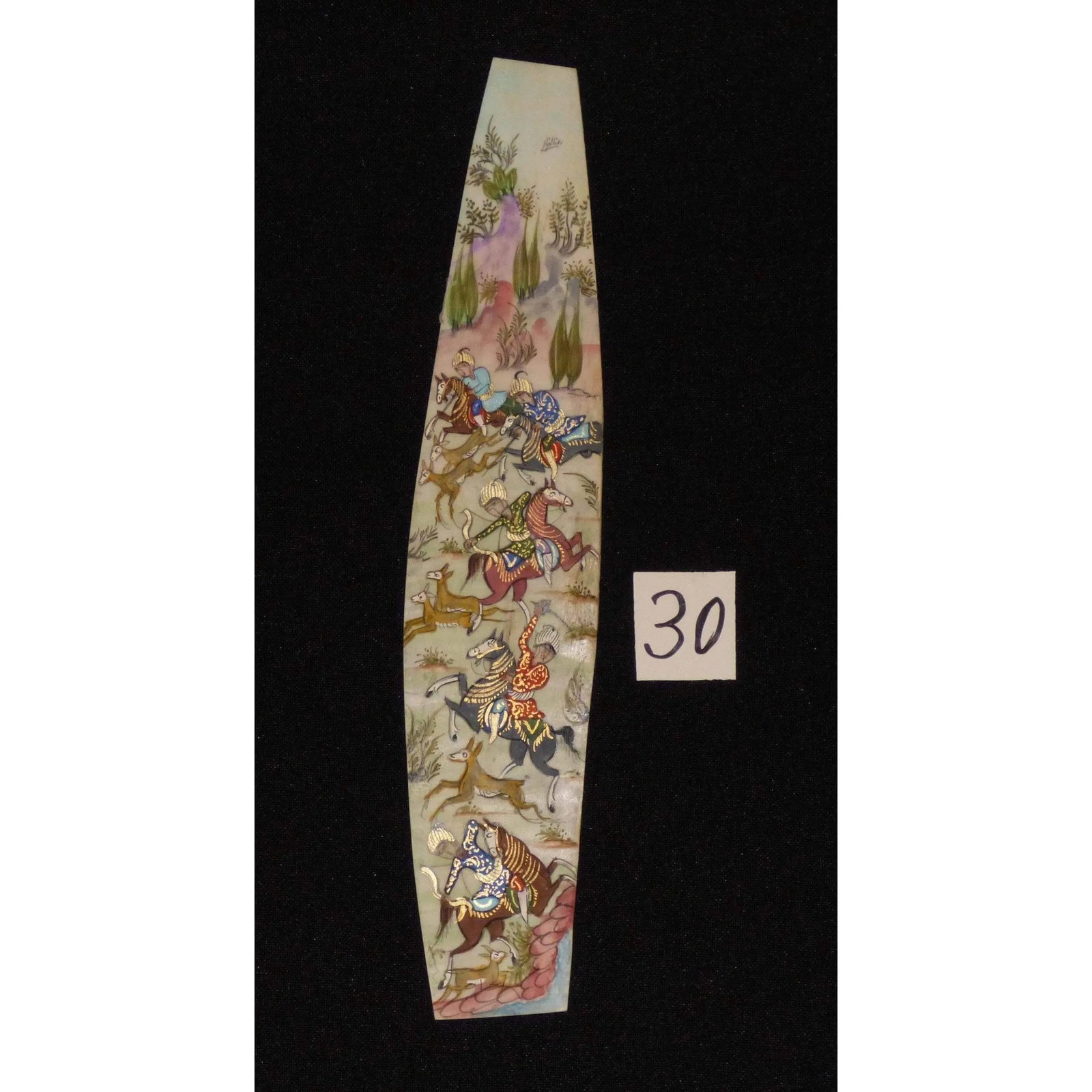 Persian Wall Art Miniature On Bone Painting Fine Art Handmade Ready For Home Decoration 9" X 2": ABCPM0183 Persian wall art miniature on bone painting fine art Handmade Ready for Home Decoration. We only professionally do hand-paint canvas Bone painting, can manage all kinds of style, like portra