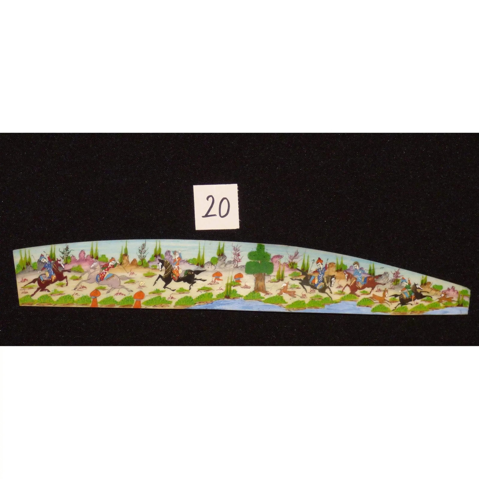 Persian Wall Art Miniature On Bone Painting Fine Art Handmade Ready For Home Decoration 9" X 2": ABCPM0173 Persian wall art miniature on bone painting fine art Handmade Ready for Home Decoration. We only professionally do hand-paint canvas Bone painting, can manage all kinds of style, like portra