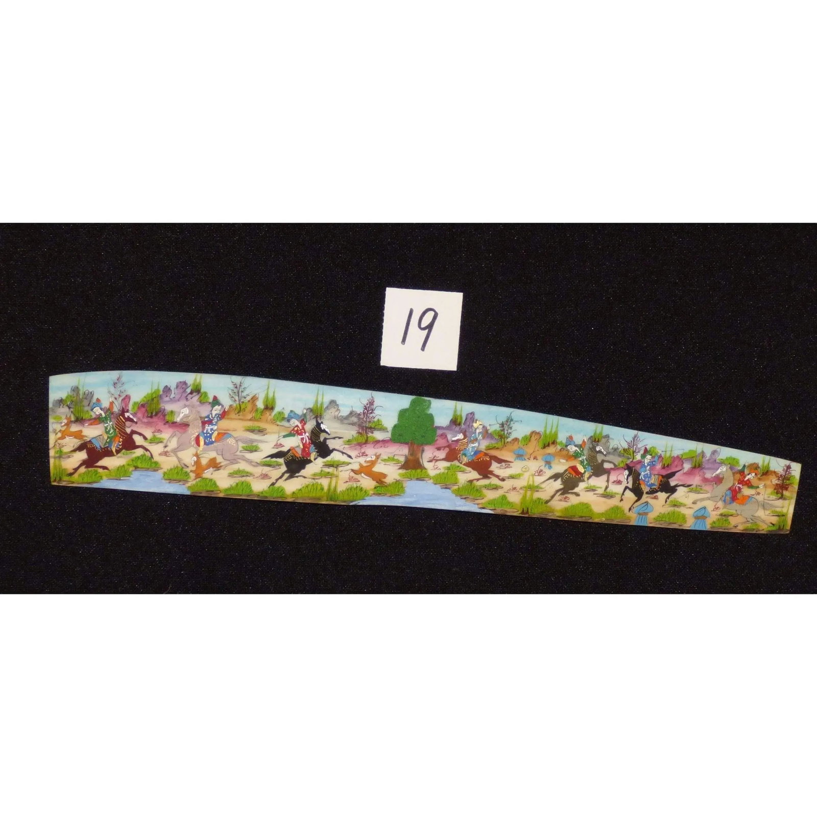 Persian Wall Art Miniature On Bone Painting Fine Art Handmade Ready For Home Decoration 9" X 2": ABCPM0172 Persian wall art miniature on bone painting fine art Handmade Ready for Home Decoration. We only professionally do hand-paint canvas Bone painting, can manage all kinds of style, like portra