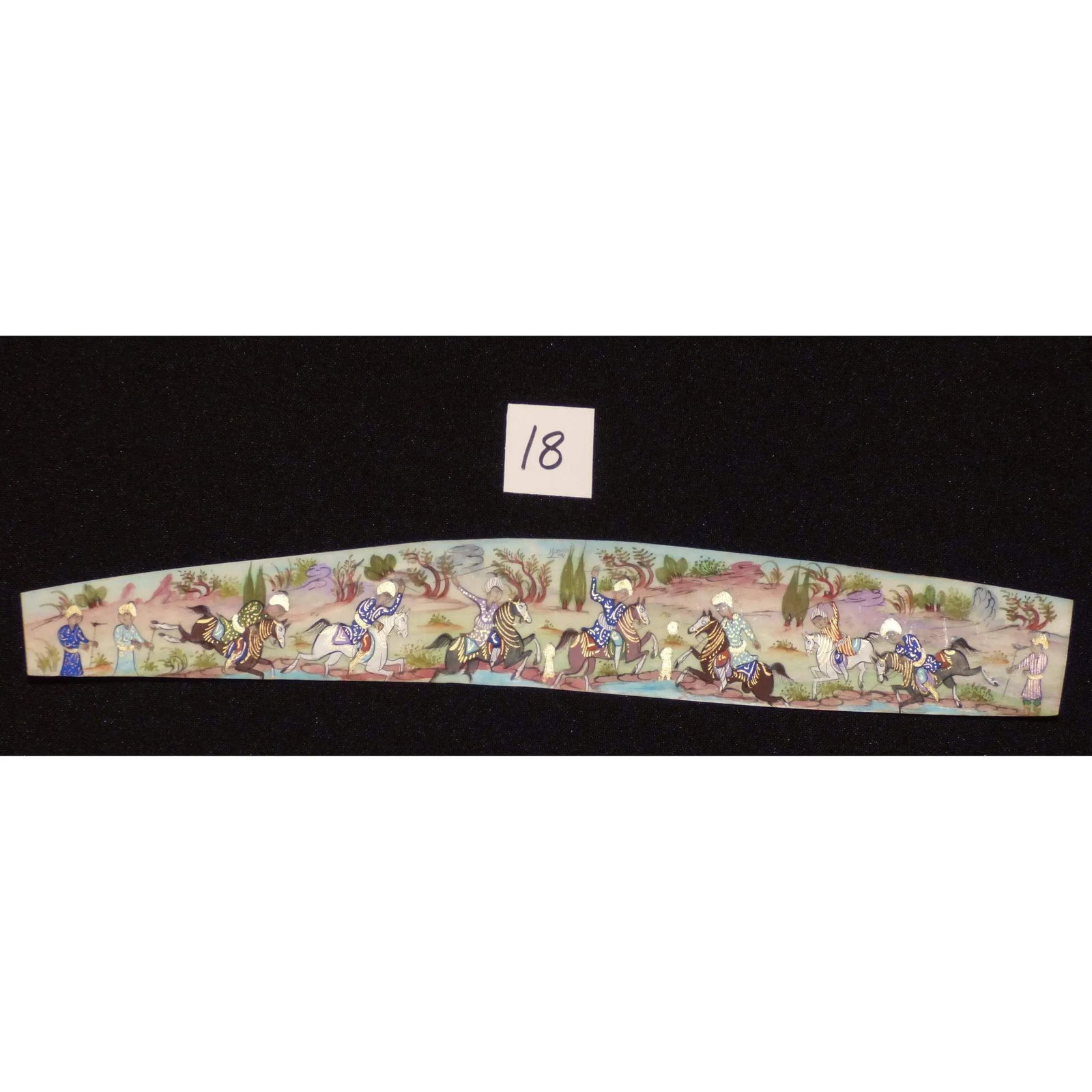 Persian Wall Art Miniature On Bone Painting Fine Art Handmade Ready For Home Decoration 9" X 2": ABCPM0171 Persian wall art miniature on bone painting fine art Handmade Ready for Home Decoration. We only professionally do hand-paint canvas Bone painting, can manage all kinds of style, like portra