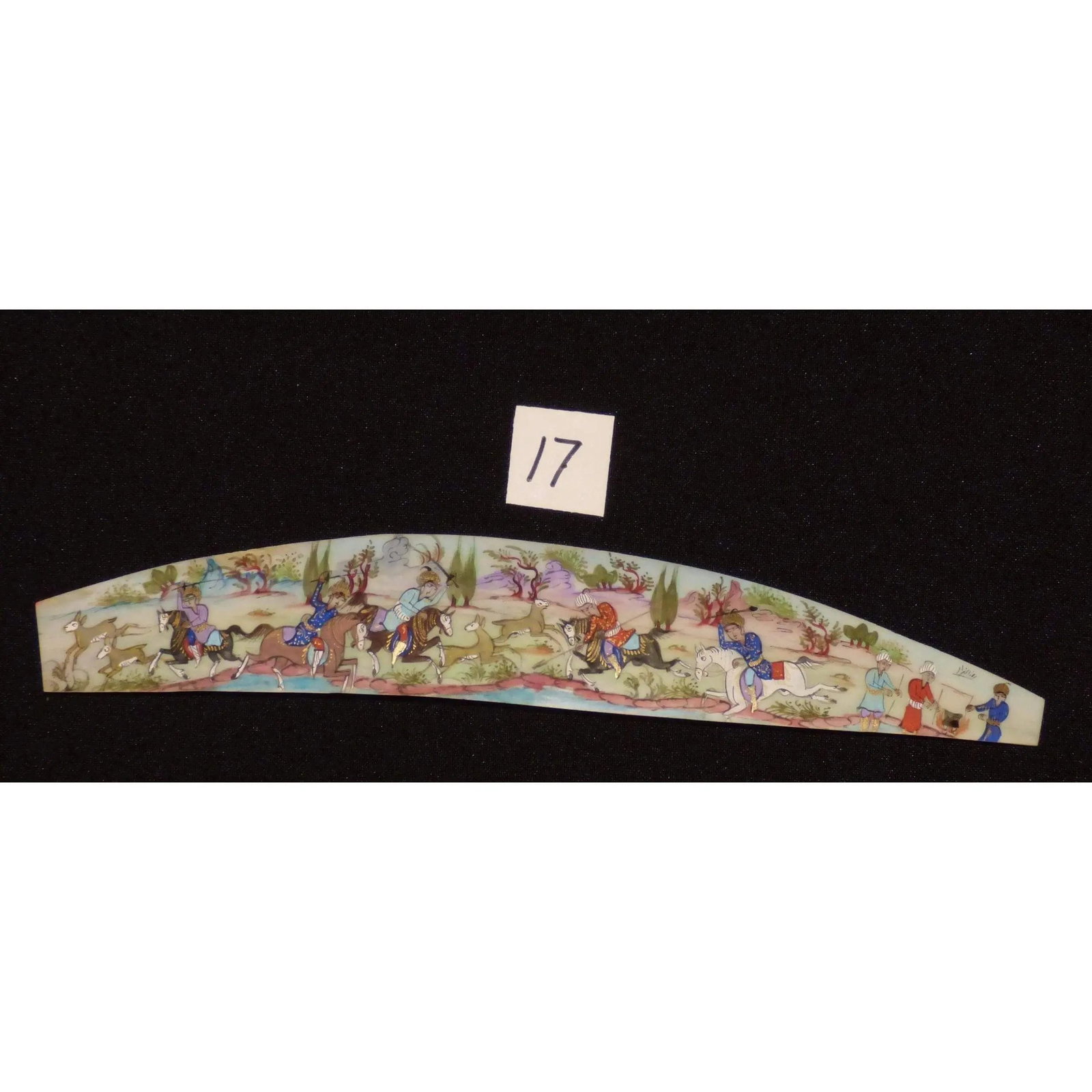 Persian Wall Art Miniature On Bone Painting Fine Art Handmade Ready For Home Decoration 9" X 2": ABCPM0170 Persian wall art miniature on bone painting fine art Handmade Ready for Home Decoration. We only professionally do hand-paint canvas Bone painting, can manage all kinds of style, like portra