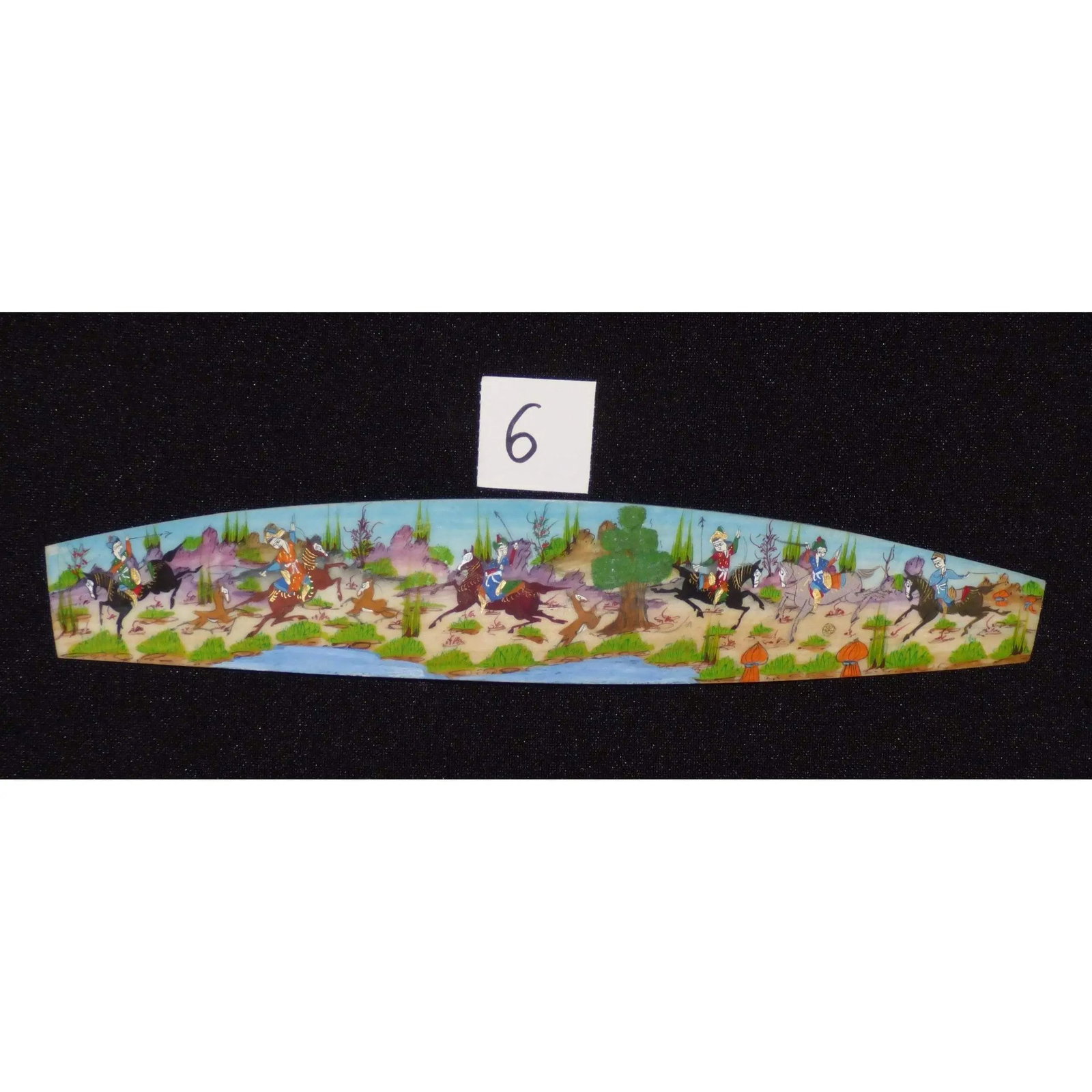 Persian Wall Art Miniature On Bone Painting Fine Art Handmade Ready For Home Decoration 9" X 2": ABCPM0159 Persian wall art miniature on bone painting fine art Handmade Ready for Home Decoration. We only professionally do hand-paint canvas Bone painting, can manage all kinds of style, like portra