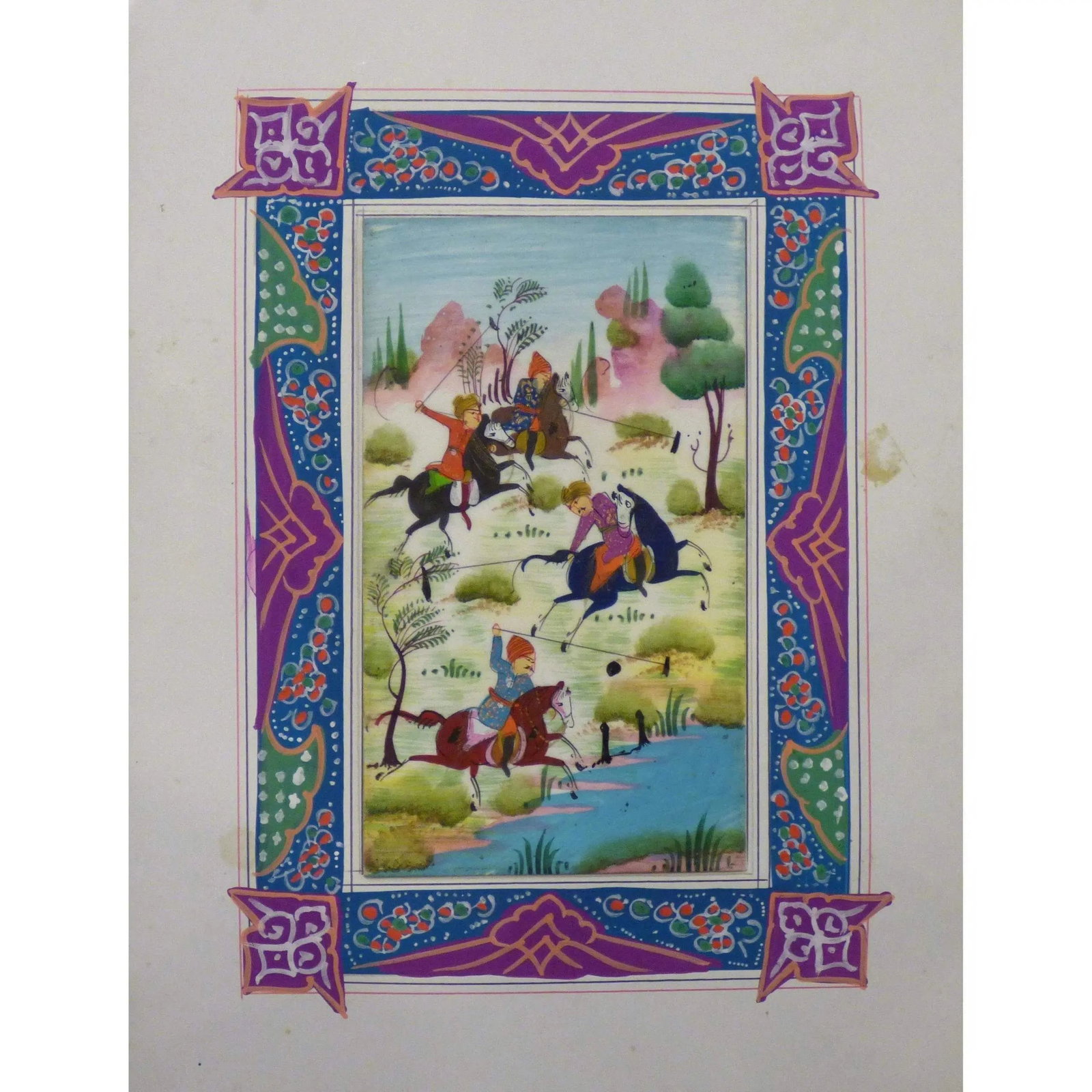 Persian Miniature Handmade With Unique Design And Colorful Authentic Art 7" X 9.5" Abcpm0152: ABCPM0152 Persian Miniature Handmade with Unique Design and Colorful ART. ABC Rugs Kilims is a professional home decors manufacturer. The high-quality Authentic Persian Miniature Handmade multicolored
