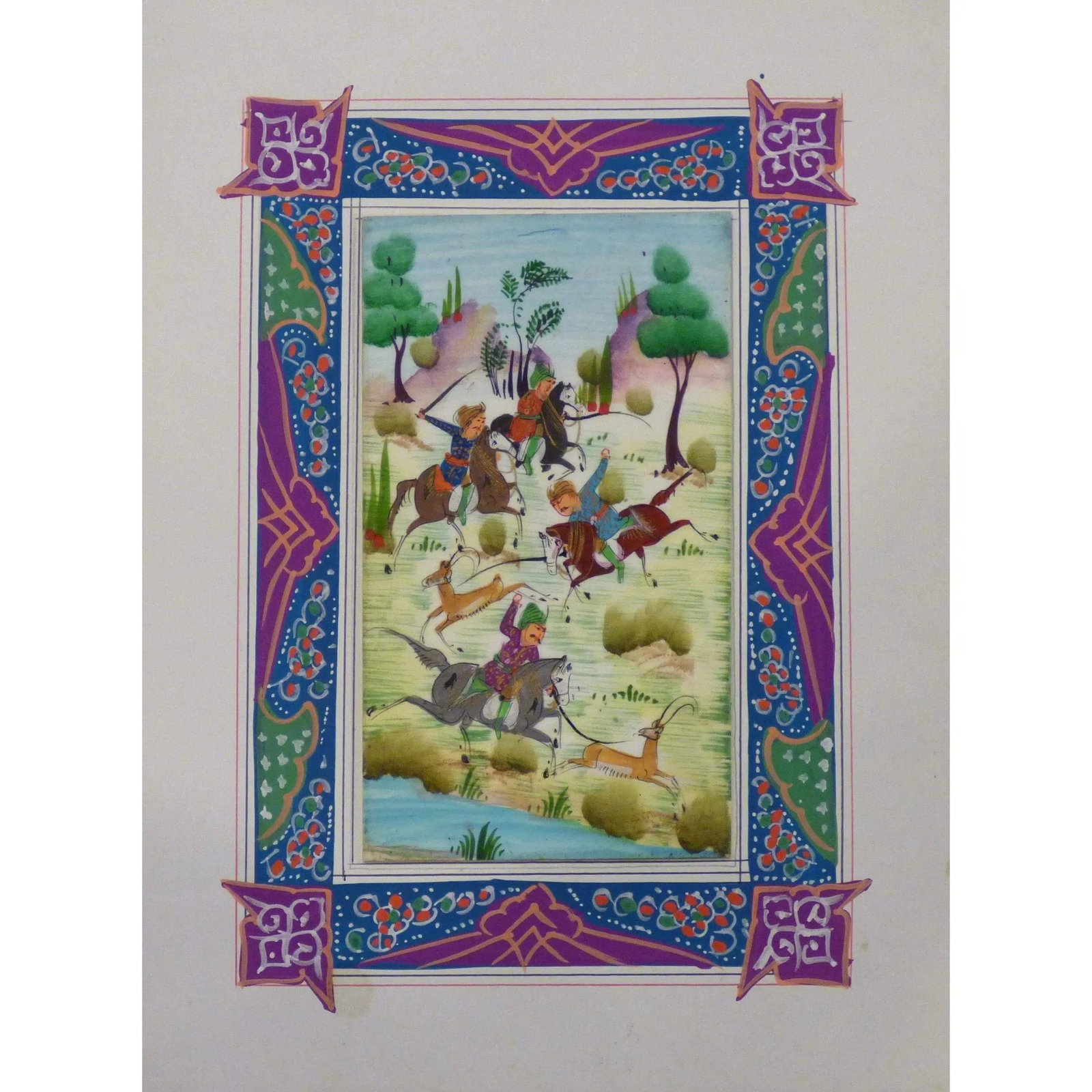 Persian Miniature Handmade With Unique Design And Colorful Authentic Art 7" X 9.5" Abcpm0144: ABCPM0144 Persian Miniature Handmade with Unique Design and Colorful ART. ABC Rugs Kilims is a professional home decors manufacturer. The high-quality Authentic Persian Miniature Handmade multicolored