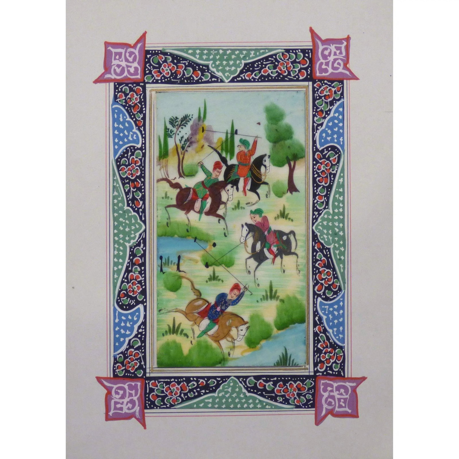 Persian Miniature Handmade With Unique Design And Colorful Authentic Art 7" X 9.5" Abcpm0143: ABCPM0143 Persian Miniature Handmade with Unique Design and Colorful ART. ABC Rugs Kilims is a professional home decors manufacturer. The high-quality Authentic Persian Miniature Handmade multicolored