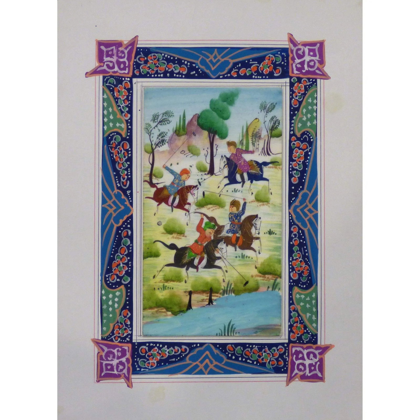Persian Miniature Handmade With Unique Design And Colorful Authentic Art 7" X 9.5" Abcpm0131: ABCPM0131 Persian Miniature Handmade with Unique Design and Colorful ART. ABC Rugs Kilims is a professional home decors manufacturer. The high-quality Authentic Persian Miniature Handmade multicolored