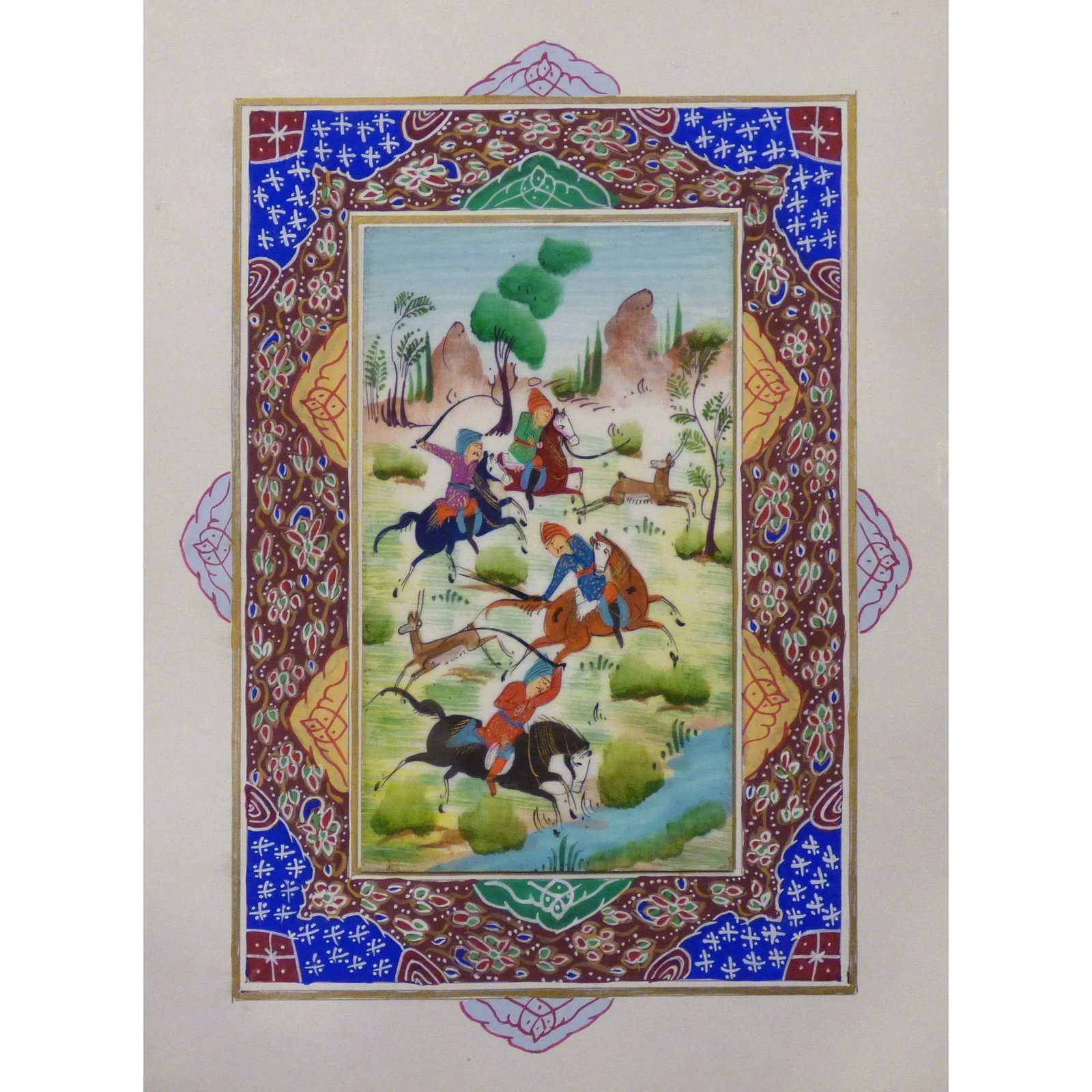 Persian Miniature Handmade With Unique Design And Colorful Authentic Art 7" X 9.5" Abcpm0129: ABCPM0129 Persian Miniature Handmade with Unique Design and Colorful ART. ABC Rugs Kilims is a professional home decors manufacturer. The high-quality Authentic Persian Miniature Handmade multicolored