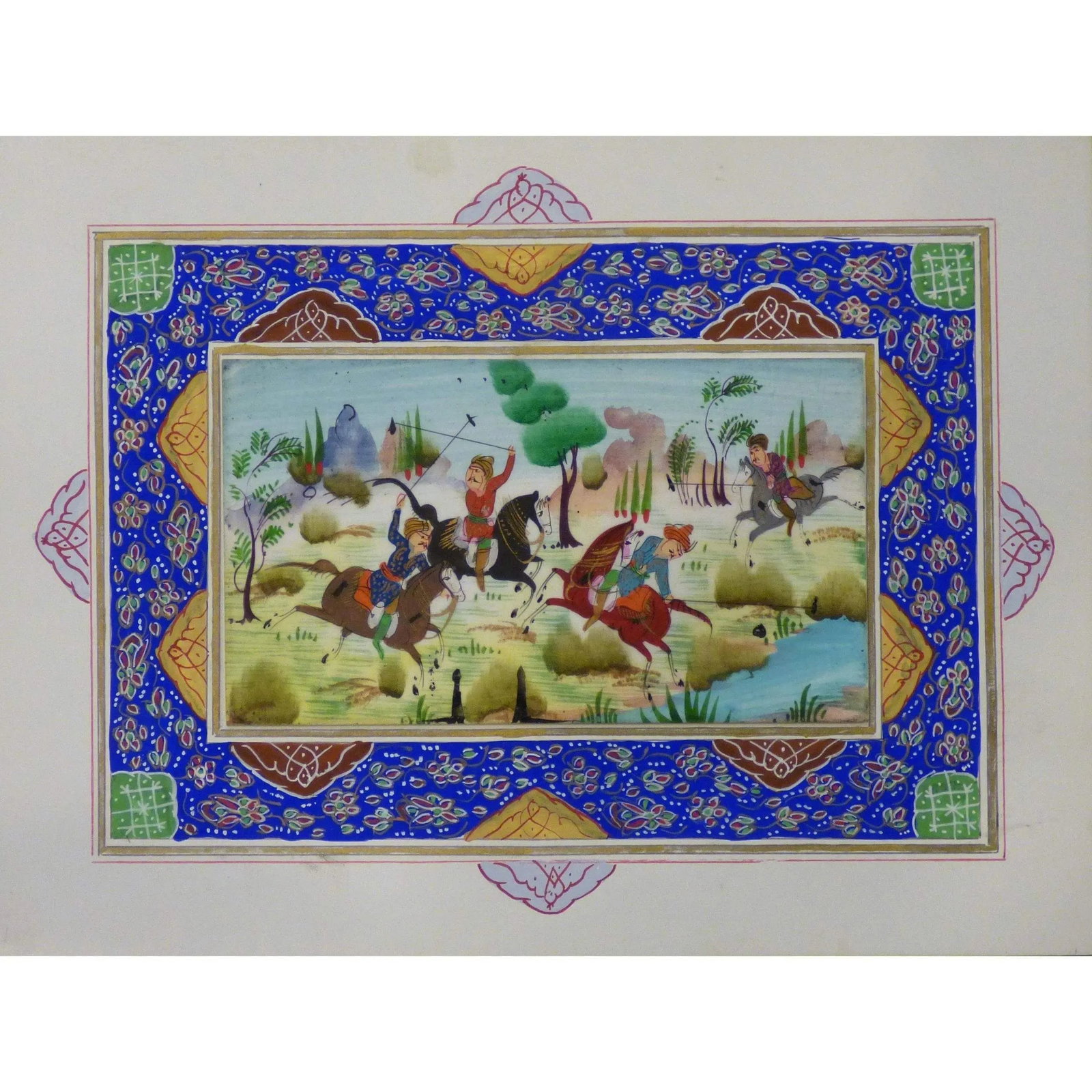 Persian Miniature Handmade With Unique Design And Colorful Authentic Art 7" X 9.5" Abcpm0123: ABCPM0123 Persian Miniature Handmade with Unique Design and Colorful ART. ABC Rugs Kilims is a professional home decors manufacturer. The high-quality Authentic Persian Miniature Handmade multicolored
