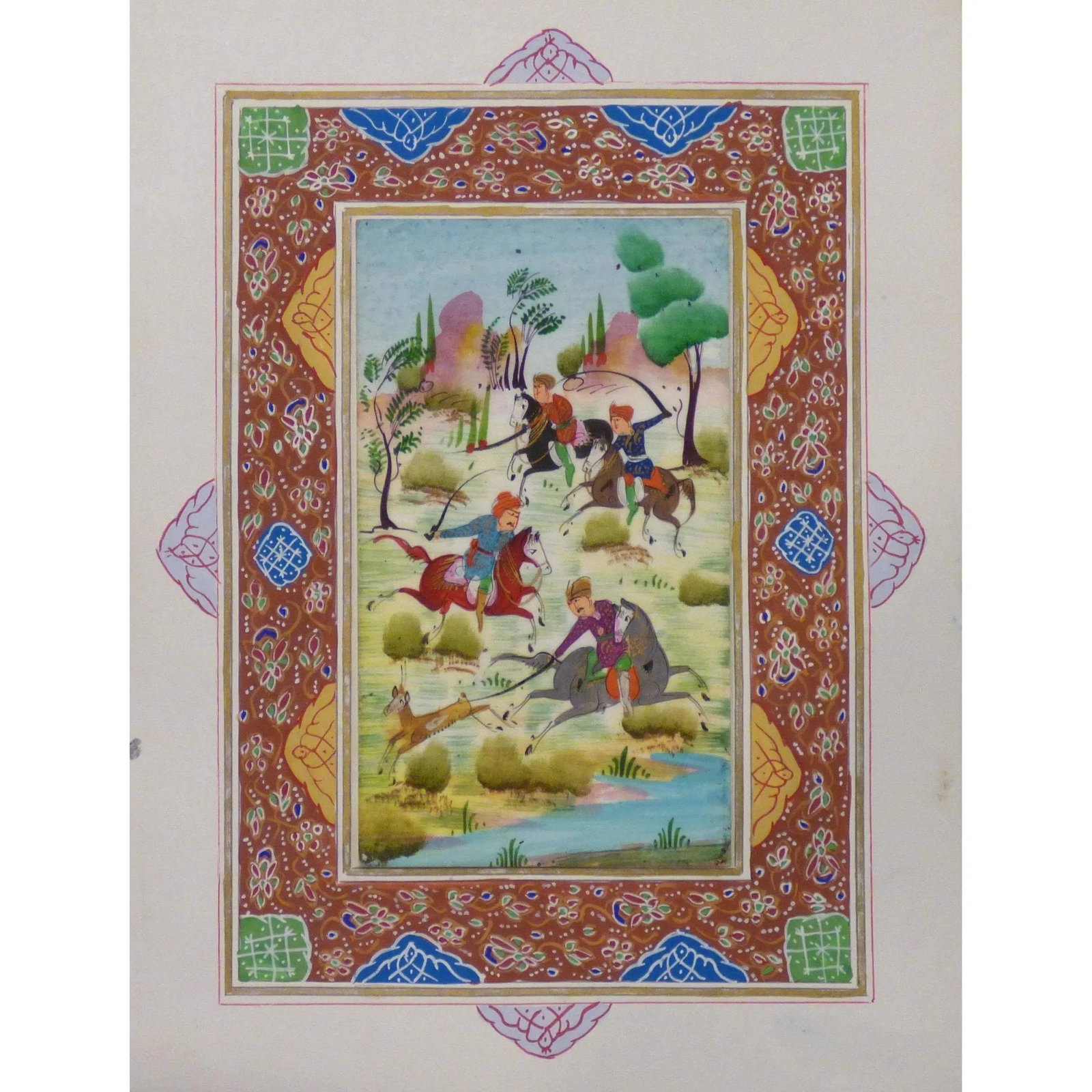 Persian Miniature Handmade With Unique Design And Colorful Authentic Art 7" X 9.5" Abcpm0121: ABCPM0121 Persian Miniature Handmade with Unique Design and Colorful ART. ABC Rugs Kilims is a professional home decors manufacturer. The high-quality Authentic Persian Miniature Handmade multicolored
