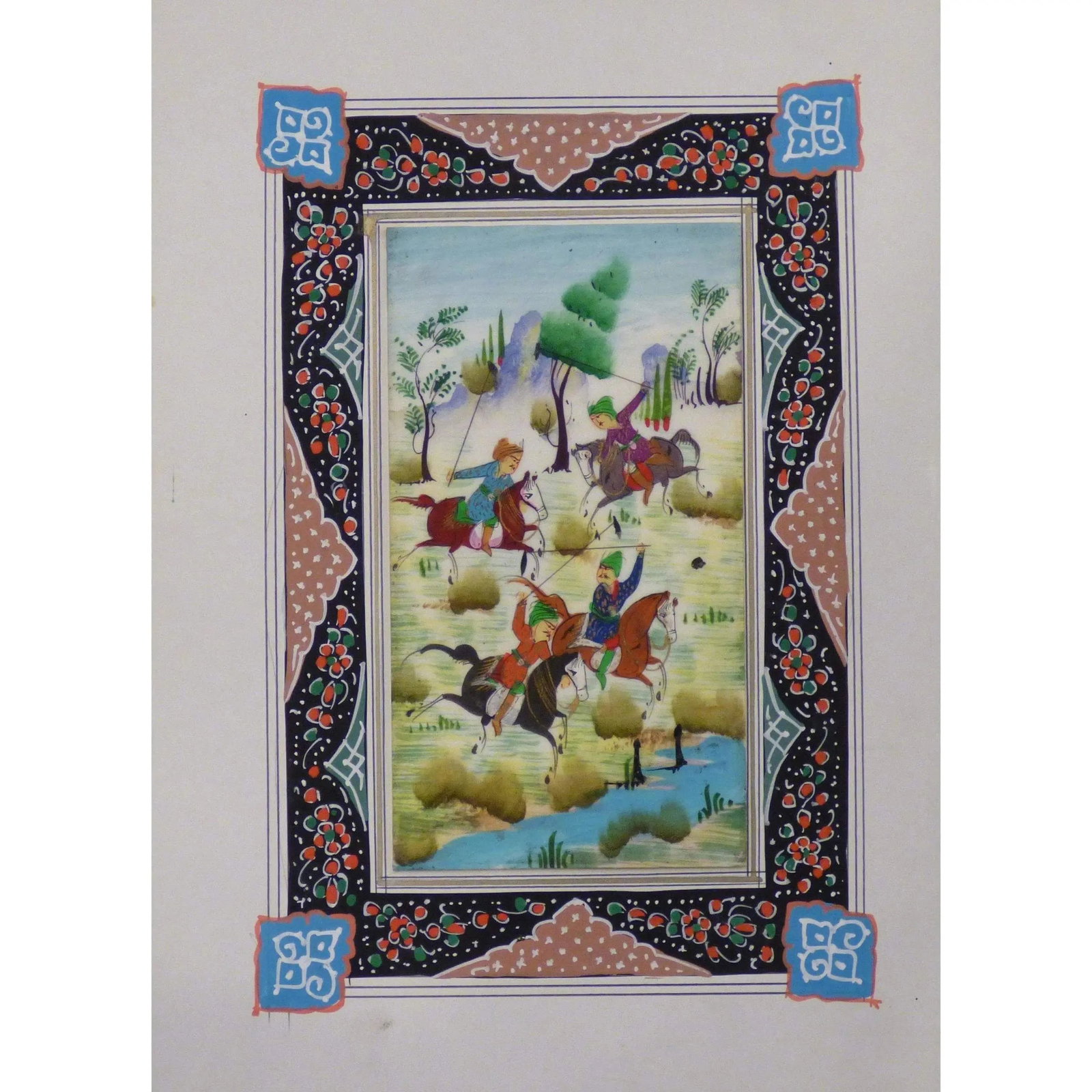 Persian Miniature Handmade With Unique Design And Colorful Authentic Art 7" X 9.5" Abcpm0120: ABCPM0120 Persian Miniature Handmade with Unique Design and Colorful ART. ABC Rugs Kilims is a professional home decors manufacturer. The high-quality Authentic Persian Miniature Handmade multicolored