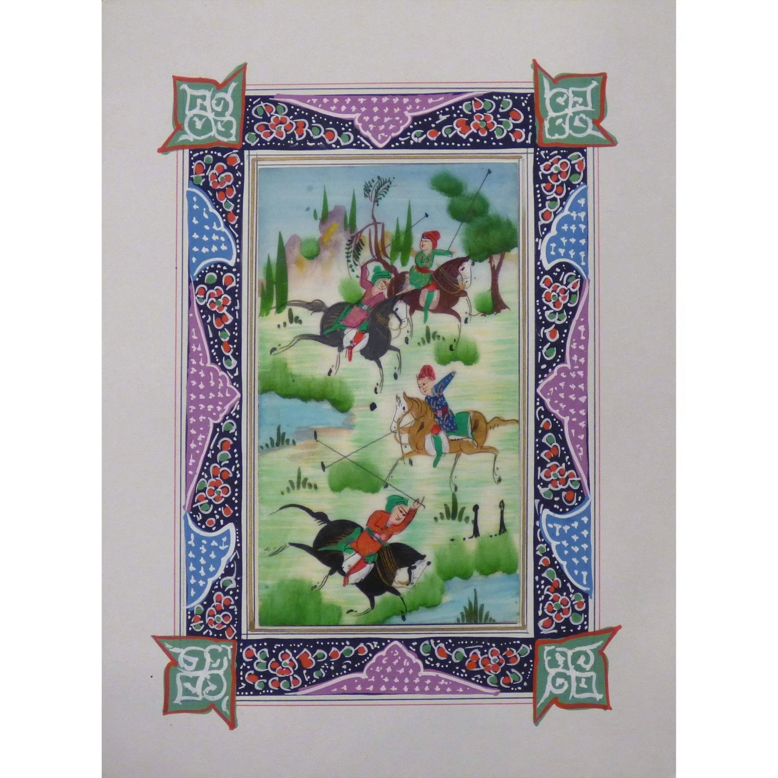 Persian Miniature Handmade With Unique Design And Colorful Authentic Art 7" X 9.5" Abcpm0115: ABCPM0115 Persian Miniature Handmade with Unique Design and Colorful ART. ABC Rugs Kilims is a professional home decors manufacturer. The high-quality Authentic Persian Miniature Handmade multicolored