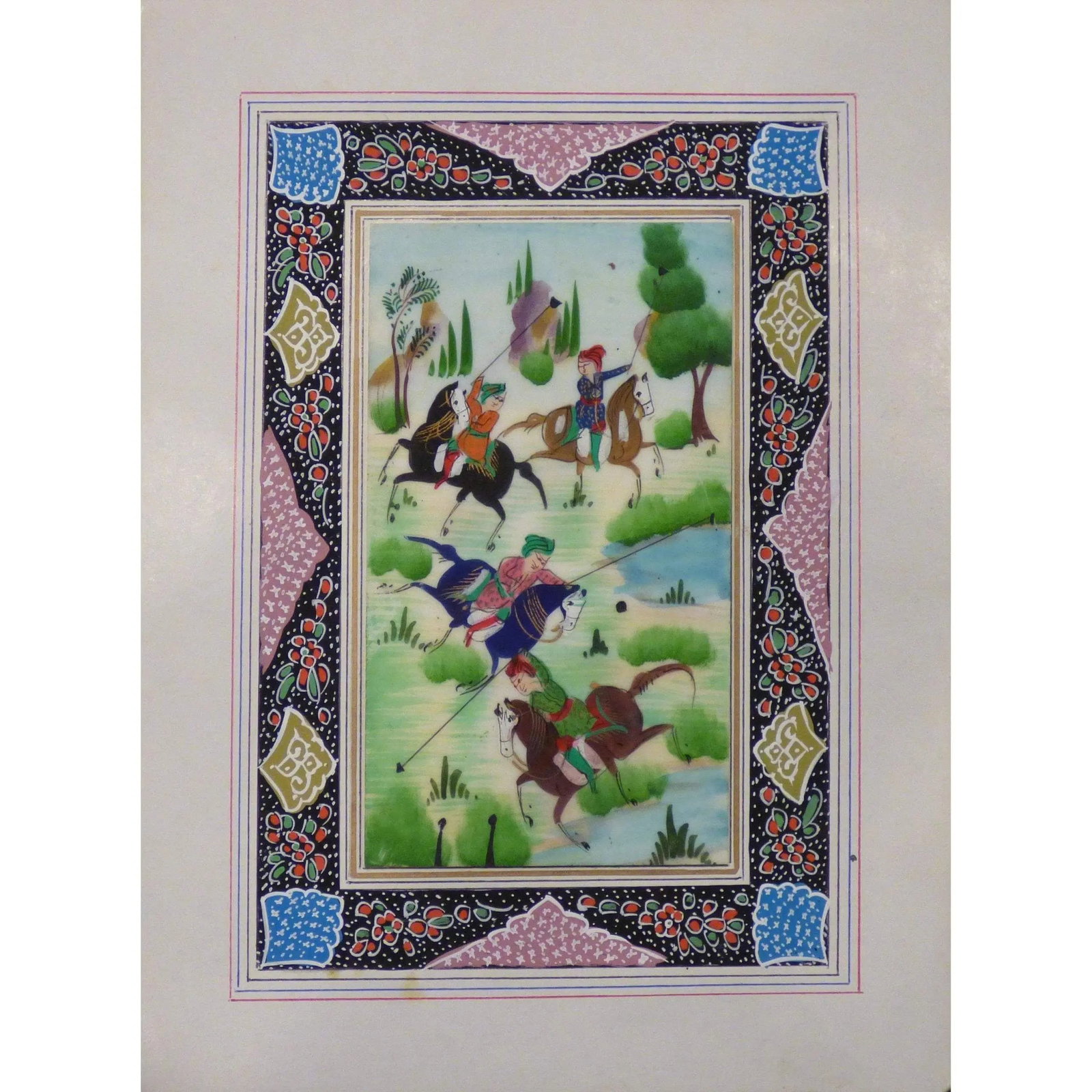 Persian Miniature Handmade With Unique Design And Colorful Authentic Art 7" X 9.5" Abcpm0114: ABCPM0114 Persian Miniature Handmade with Unique Design and Colorful ART. ABC Rugs Kilims is a professional home decors manufacturer. The high-quality Authentic Persian Miniature Handmade multicolored