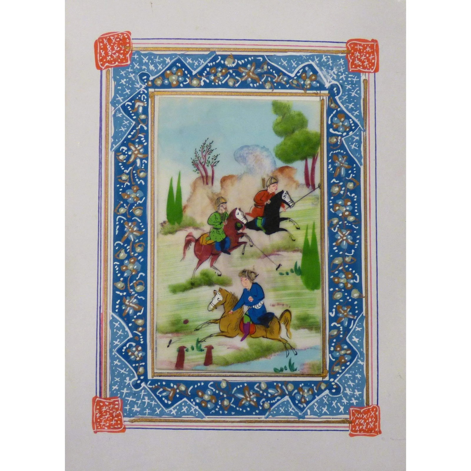 Persian Miniature Handmade With Unique Design And Colorful Authentic Art 5" X 7" Abcpm0107: ABCPM0107 Persian Miniature Handmade with Unique Design and Colorful ART. ABC Rugs Kilims is a professional home decors manufacturer. The high-quality Authentic Persian Miniature Handmade multicolored