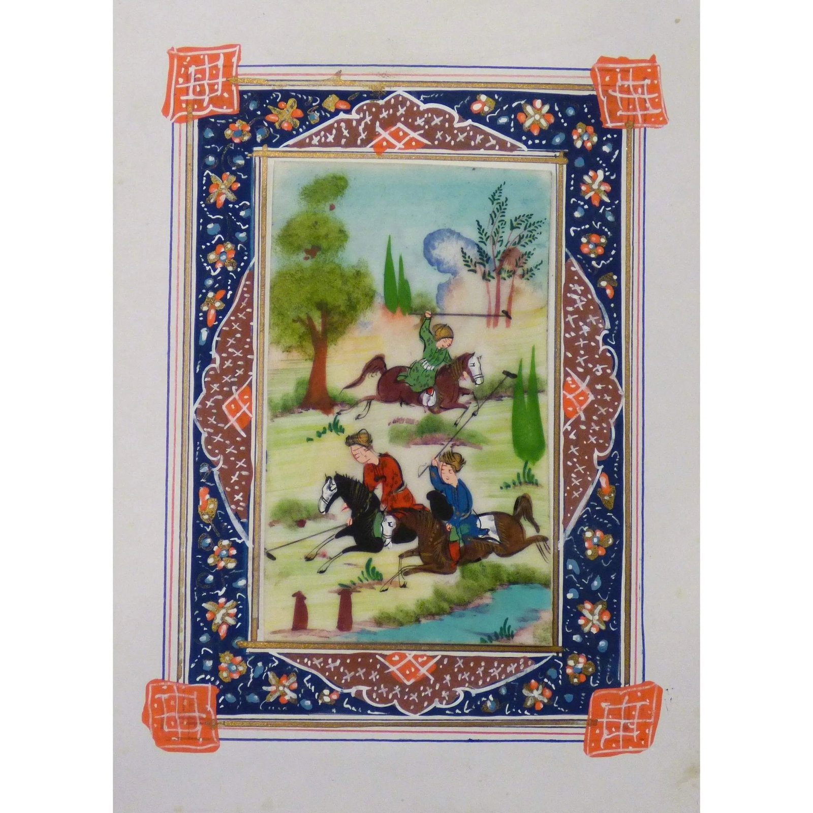 Persian Miniature Handmade With Unique Design And Colorful Authentic Art 5" X 7" Abcpm0106: ABCPM0106 Persian Miniature Handmade with Unique Design and Colorful ART. ABC Rugs Kilims is a professional home decors manufacturer. The high-quality Authentic Persian Miniature Handmade multicolored
