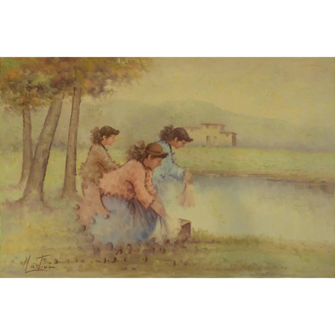 Painting Canvas Wall Art French Oil Painting MAbctilli Ready To Hang For Home Wall Art Decoration (1 of 1)