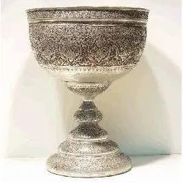 Fine Art Handmade Persian Engraved Copper Antique 23" X 19" Abczag-16: ABCZAG-16 Beautiful persian engraved vase / Ghalamzani. This one of the kind original persian handicraft is engraved and embossing with hand and has a elaborate designs, patterns and shapes on metals 