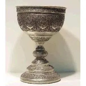 Fine Art Handmade Persian Engraved Copper Antique 23" X 19" Abczag-15: ABCZAG-15 Beautiful persian engraved vase / Ghalamzani. This one of the kind original persian handicraft is engraved and embossing with hand and has a elaborate designs, patterns and shapes on metals 