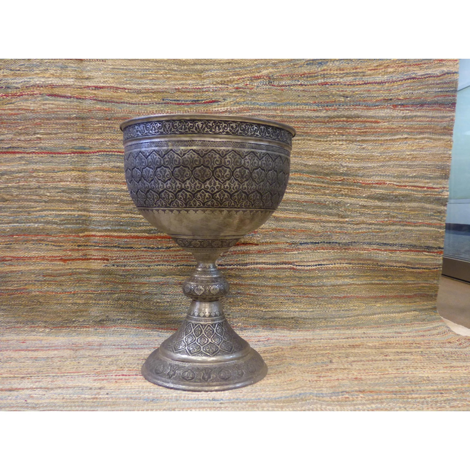Authentic Art Antique Persian Engraved Brass Vase Ghalamzani 20" X 14" Abcca0109: ABCCA0109 Authentic Art Antique Persian Engraved Brass Vase Ghalamzani. ABC Rugs Kilims is a professional home decors manufacturer. The high-quality Authentic art multicolored and longevity and also b