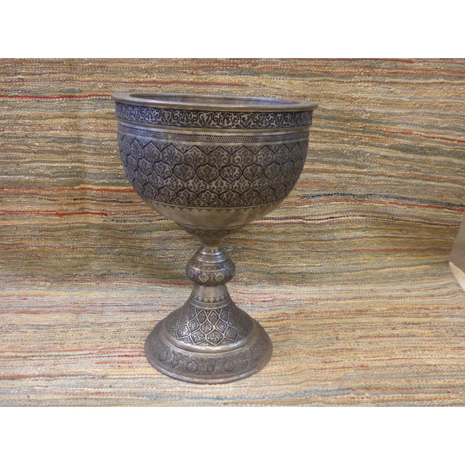 Authentic Art Antique Persian Engraved Brass Vase Ghalamzani 18" X 23" Abcca0106: ABCCA0106 Authentic Art Antique Persian Engraved Brass Vase Ghalamzani. ABC Rugs Kilims is a professional home decors manufacturer. The high-quality Authentic art multicolored and longevity and also b
