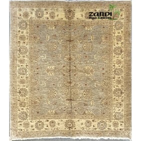 Hand Knotted One Of The Kind Peshawar And Khotan Rug 12'5" x 9'0" Pes_Kho_14