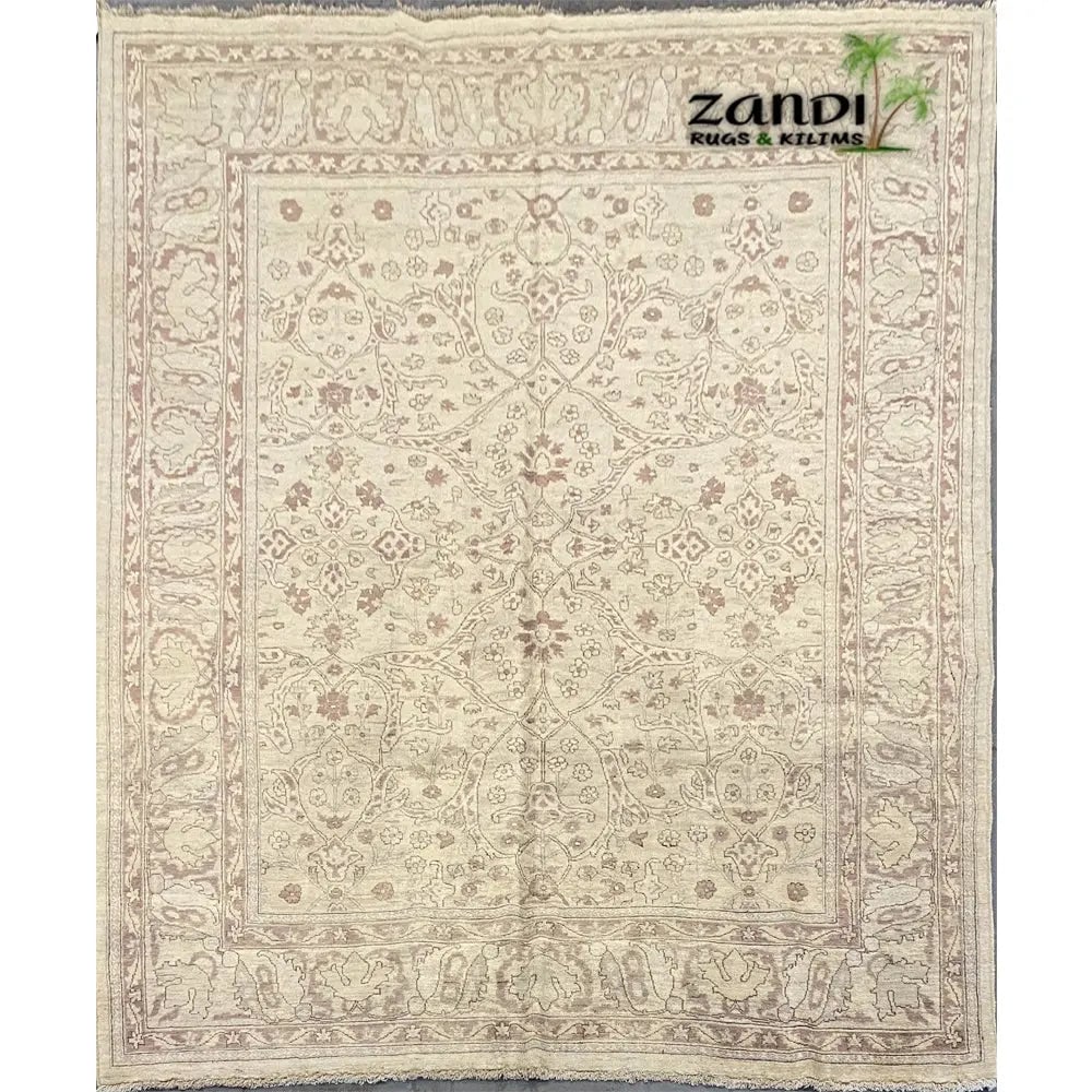 Hand Knotted One Of The Kind Peshawar And Khotan Rug 10'0" x 8'7" Pes_Kho_18: ABC Rugs Kilims Collection Hand Knotted Pakistani New Design Rug Size 10'0''X8'7'' (Rr10174) (Z_R10) (Cream, Camel) Hand knotted and meticulously crafted by Pakistan artisans, this stunning Pakistan H