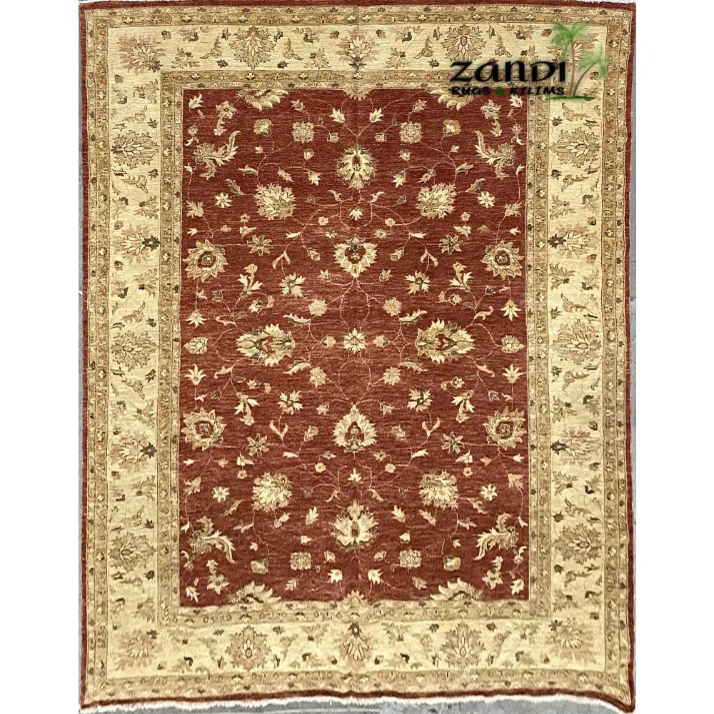 Hand Knotted One Of The Kind Peshawar And Khotan Rug 11'7" x 8'9" Pes_Kho_26: ABC Rugs Kilims Collection Hand Knotted Pakistani Peshawar Traditional Design Rug Size 11'7''X8'9'' (Rr10171) (Z_Abcr03161) (Red, Camel) Hand knotted and meticulously crafted by Pakistan artisans, thi
