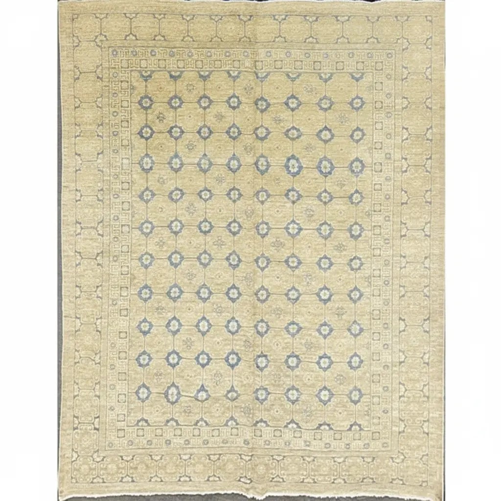 Hand Knotted One Of The Kind Peshawar And Khotan Rug 10'5" x 8'1" Pes_Kho_58 (1 of 1)