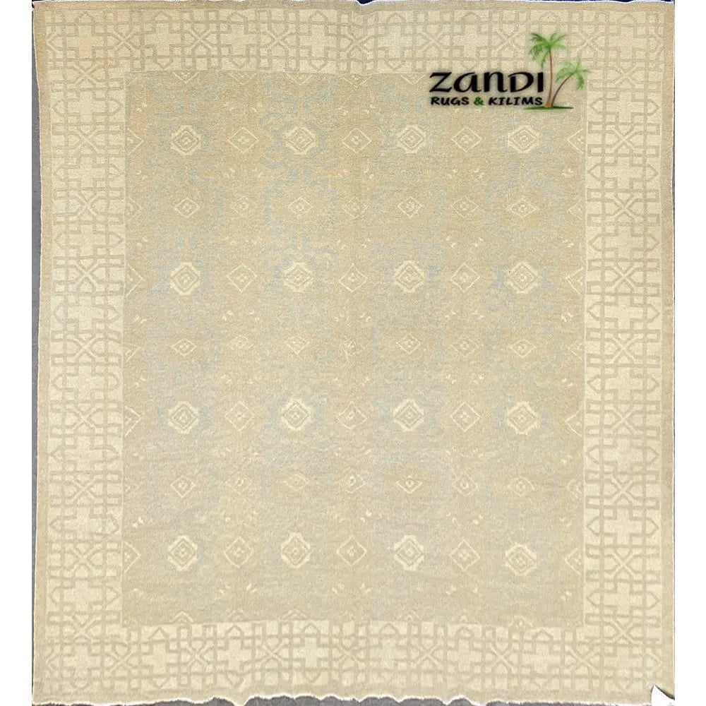 Hand Knotted One Of The Kind Peshawar And Khotan Rug 8'8" x 11'9" Pes_Kho_62: ABC Rugs Kilims Collection Hand Knotted Pakistani Traditional Design Rug Size 8'8''X11'9'' (Rr10157) (Z_Abcr04505) (Cream) Hand knotted and meticulously crafted by Pakistan artisans, this stunning Pak