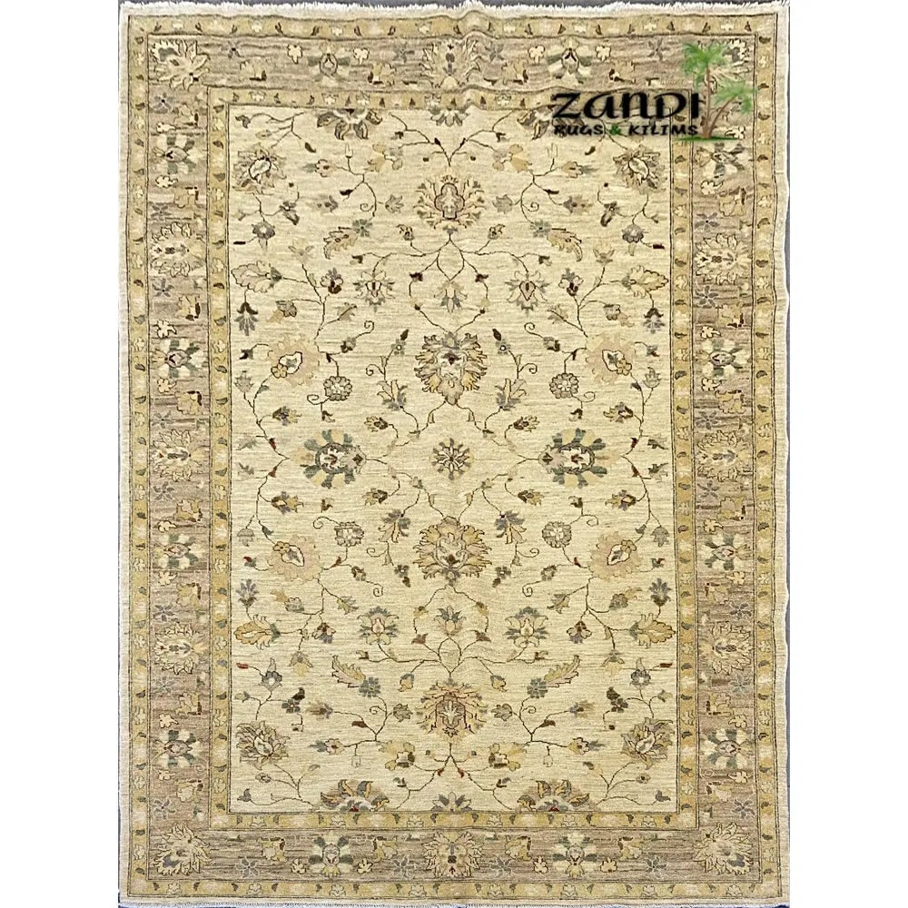 Hand Knotted One Of The Kind Peshawar And Khotan Rug 6'7" x 9'8" Pes_Kho_80 (1 of 1)