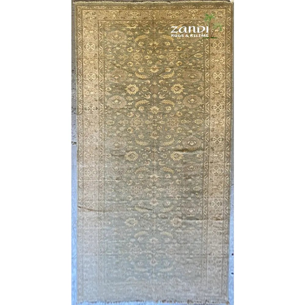 Hand Knotted One Of The Kind Peshawar And Khotan Rug 18'0" x 8'0" Pes_Kho_99: ABC Rugs Kilims Collection Hand Knotted New Design Pakistani Rug Size 18'0X8'0 (Rr10128) (Z_Pk10352) (Green) Hand knotted and meticulously crafted by Pakistan artisans, this stunning Pakistan Hand Kno