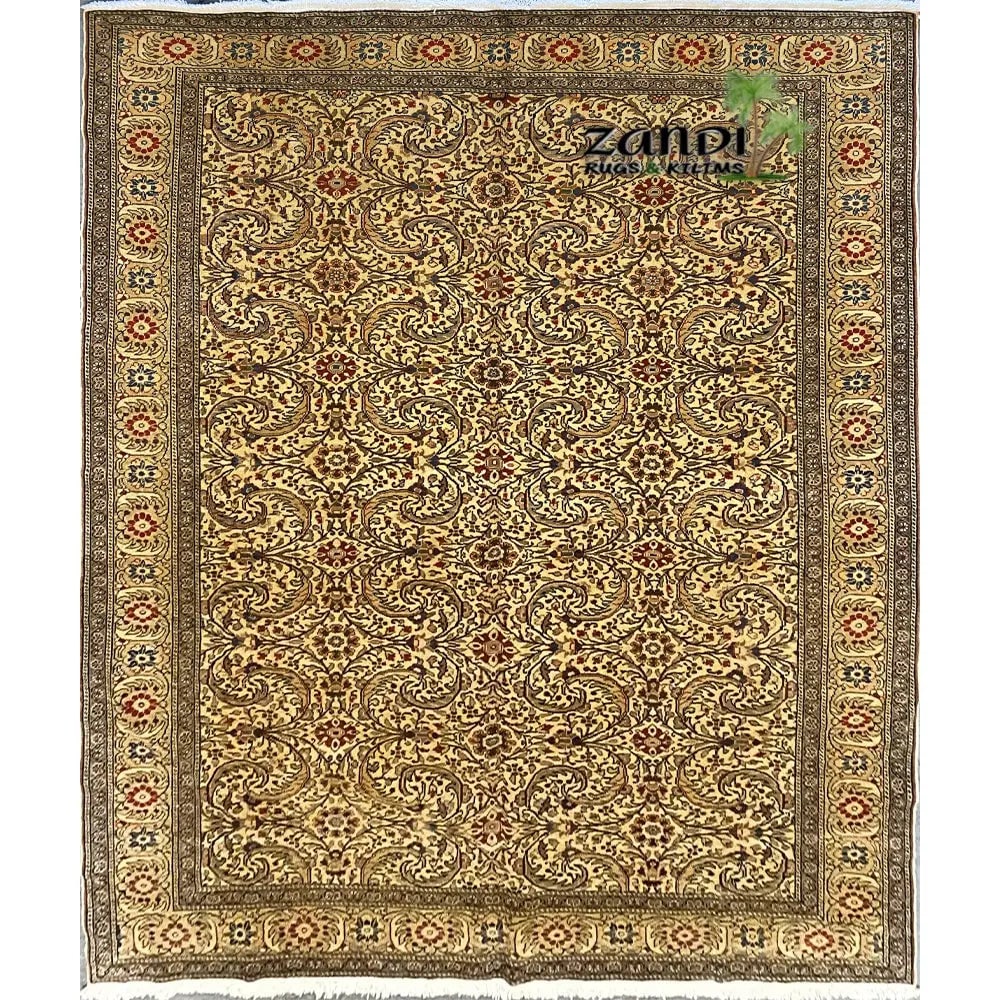 One Of The Kind Turkish Hand-Knotted Rug 6'8" x 9'7": ABC Rugs Kilims Collection Hand Knotted Turkish Rug Size 6'8X9'7 Abcz_Tk001 (Rr10365) (Cream, Brown) Turkish rugs are among the rugs with the most diversity, both with respect to the type of weave, qu