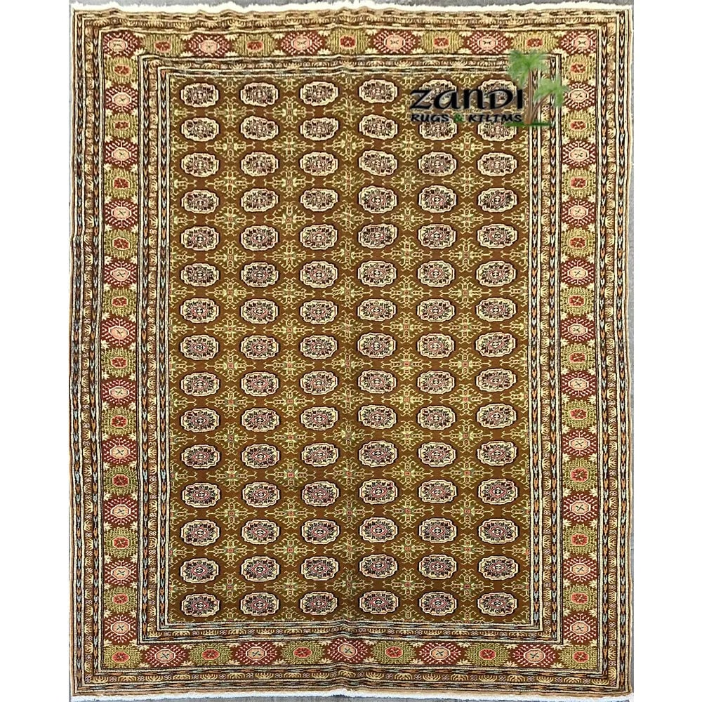One Of The Kind Turkish Hand-Knotted Rug 6'0" x 9'4": ABC Rugs Kilims Collection Hand Knotted Turkish Rug Size 6'0X9'4 Abcz_Tk004 (Rr10127) (Cream, Brown) Turkish rugs are among the rugs with the most diversity, both with respect to the type of weave, qu
