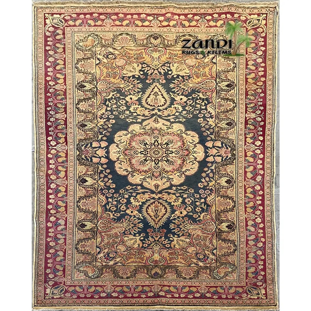 One Of The Kind Turkish Hand-Knotted Rug 5'0" x 8'4": ABC Rugs Kilims Collection Hand Knotted Turkish Rug Size 5'0X8'4 (Rr10452) (Cream, Red, Gray) Turkish rugs are among the rugs with the most diversity, both with respect to the type of weave, quality a