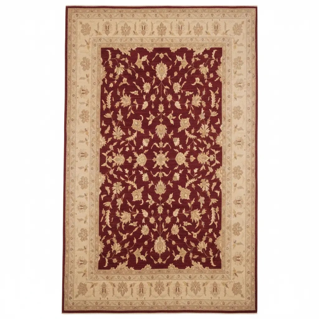 Hand Knotted One Of The Kind Peshawar And Khotan Rug 14'8" x 11'9" Pes_Kho_107: ABC Rugs Kilims Collection Hand Knotted Peshawar Wool Afghan Rug Size 14'8X11'9 (Gr15988) (Abcr15988) (Red, Gold) Hand knotted and meticulously crafted by Afghan artisans, this stunning Afghan Hand Kn